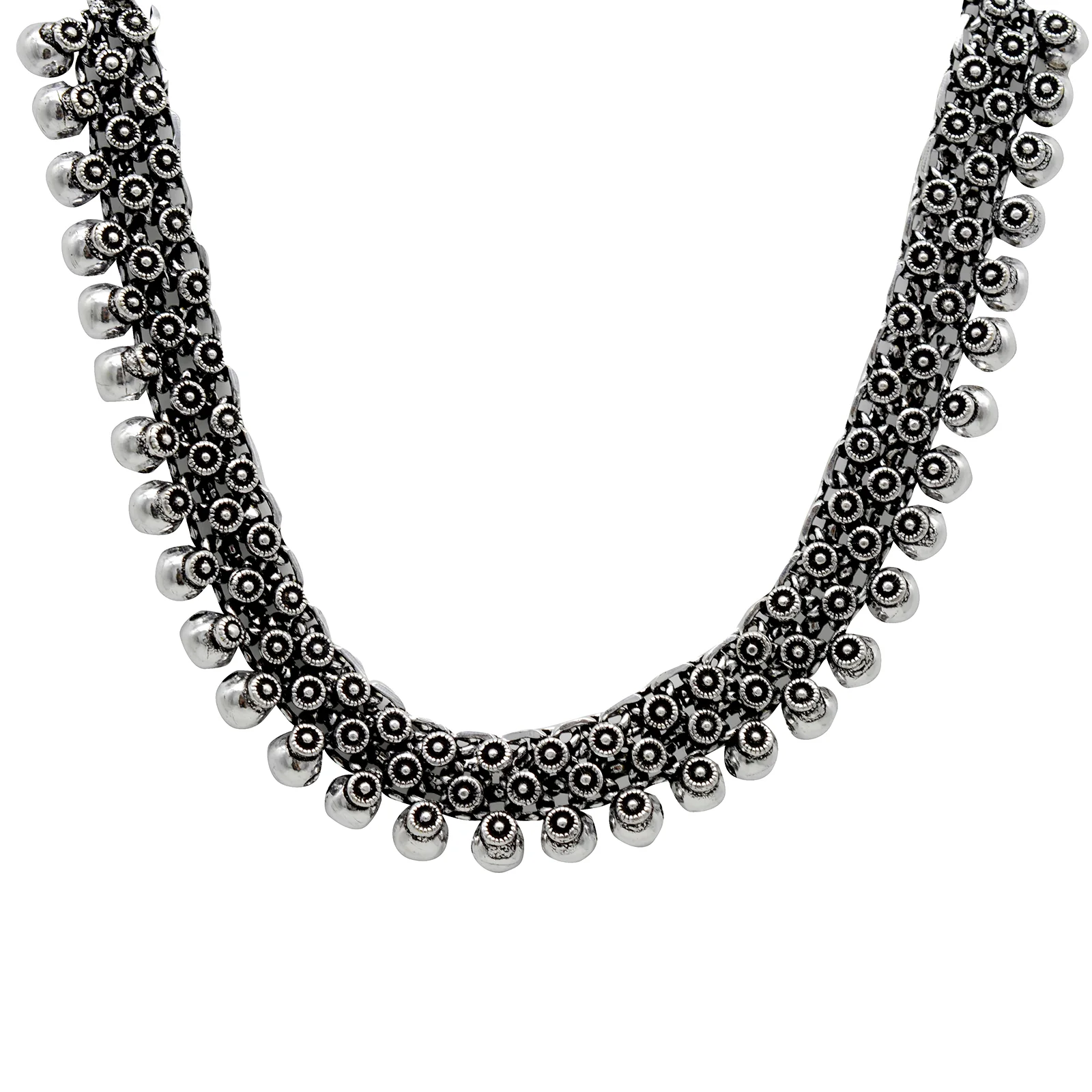 Arya Silver Oxidized Necklace - Image 3