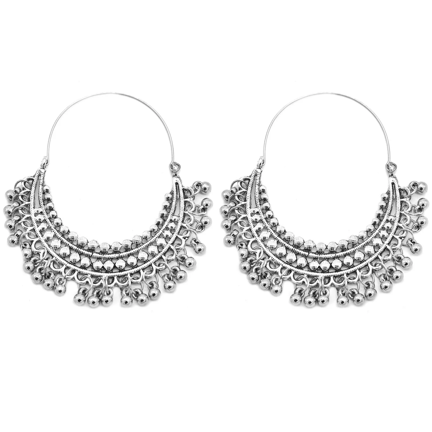Aamod Silver Oxidized Earrings - Image 3