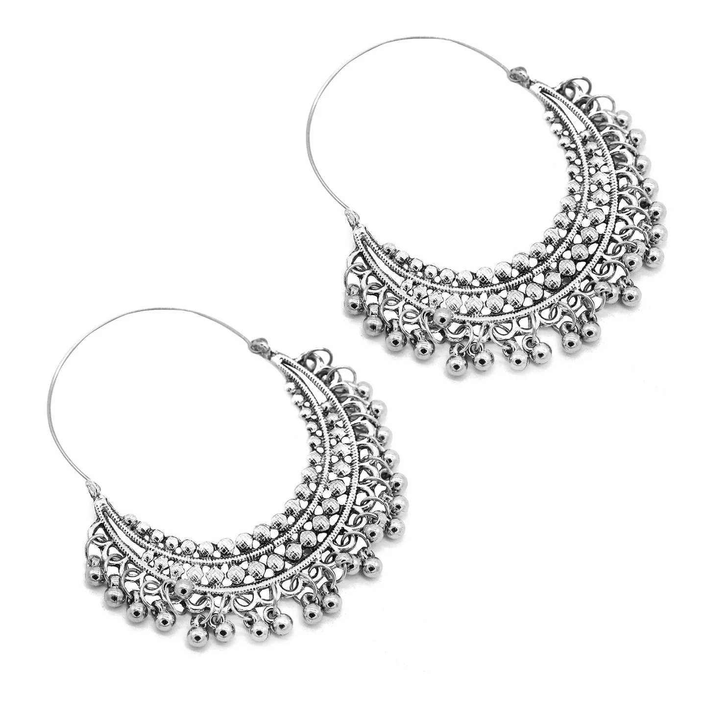 Aamod Silver Oxidized Earrings - Image 4