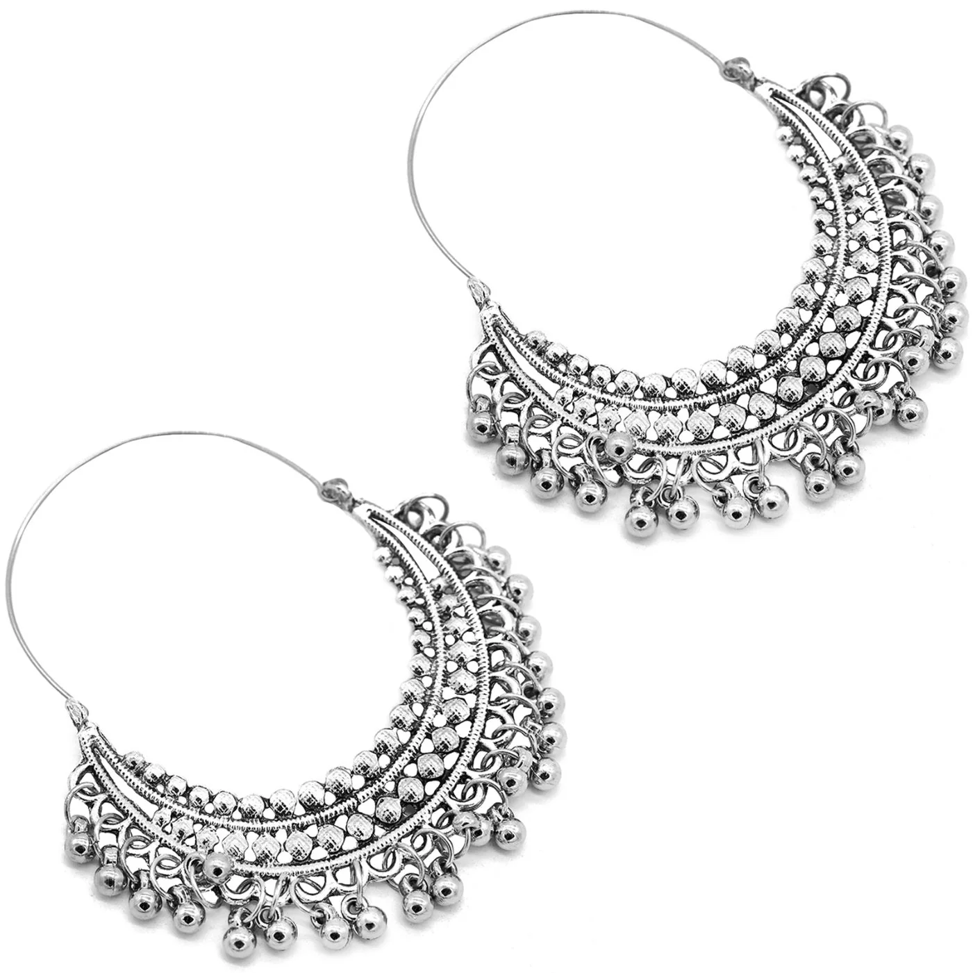 Aamod Silver Oxidized Earrings - Image 5