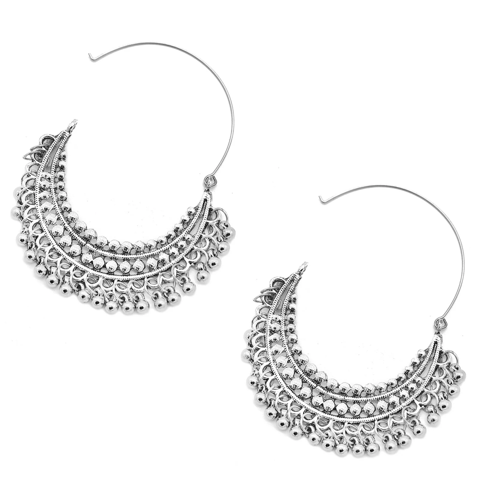 Aamod Silver Oxidized Earrings - Image 7
