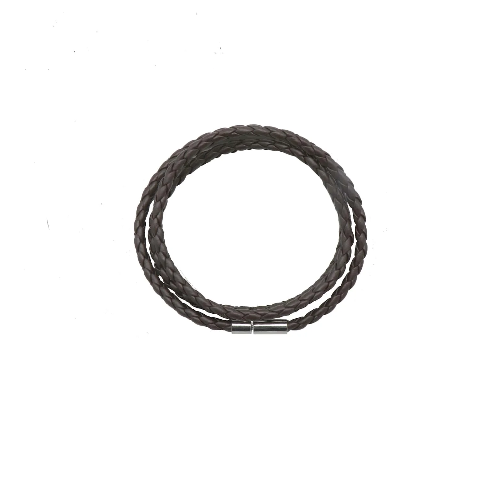 Aaron Braided Wrap Around Brown Men's Bracelet - Image 4