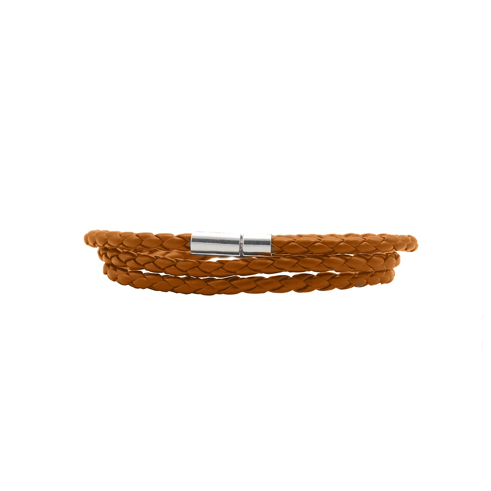 Aaron Braided Wrap Around Tan Men's Bracelet - Image 2