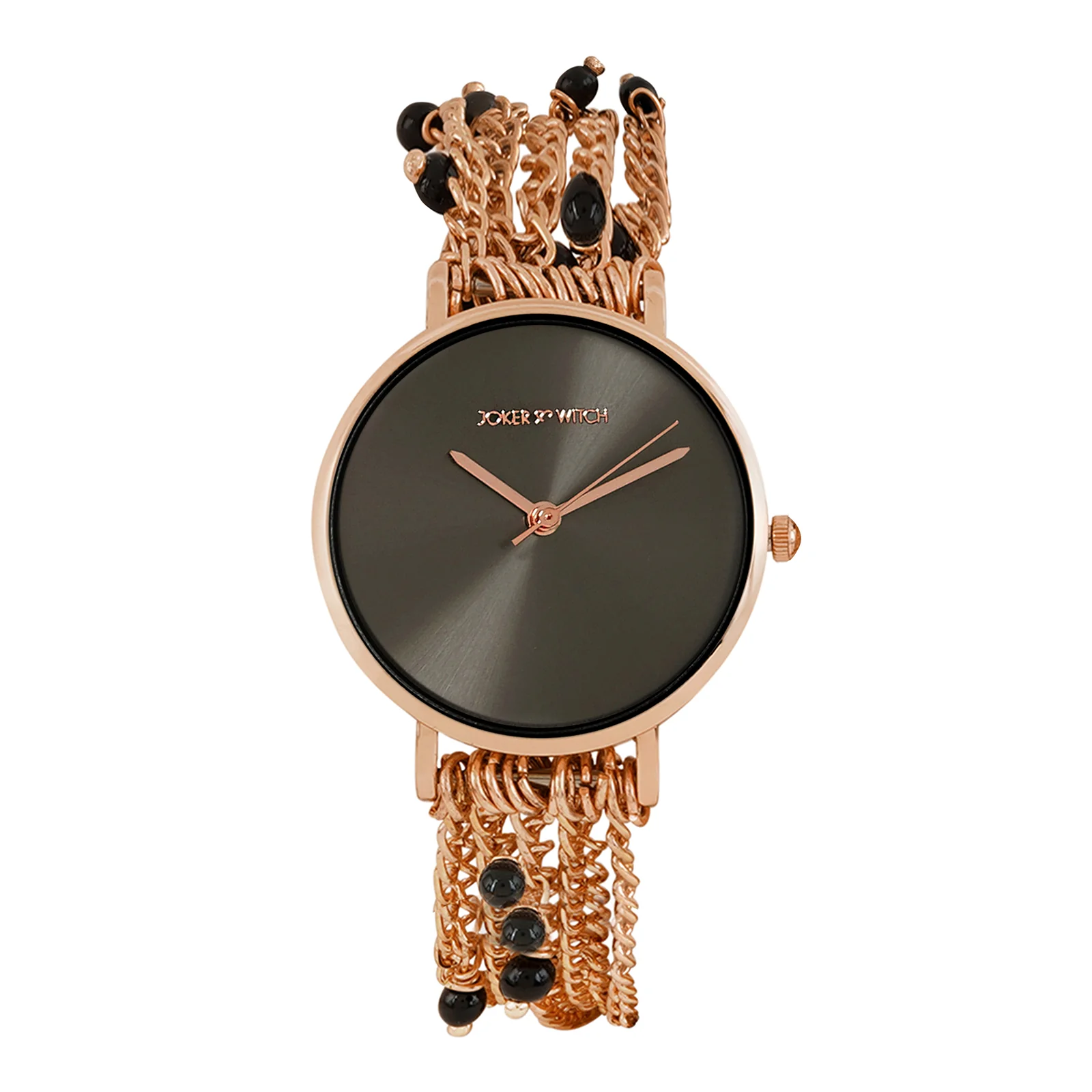 Adaline Black Medium Dial Rose Gold Pearl Strap Women's Watch - Image 8