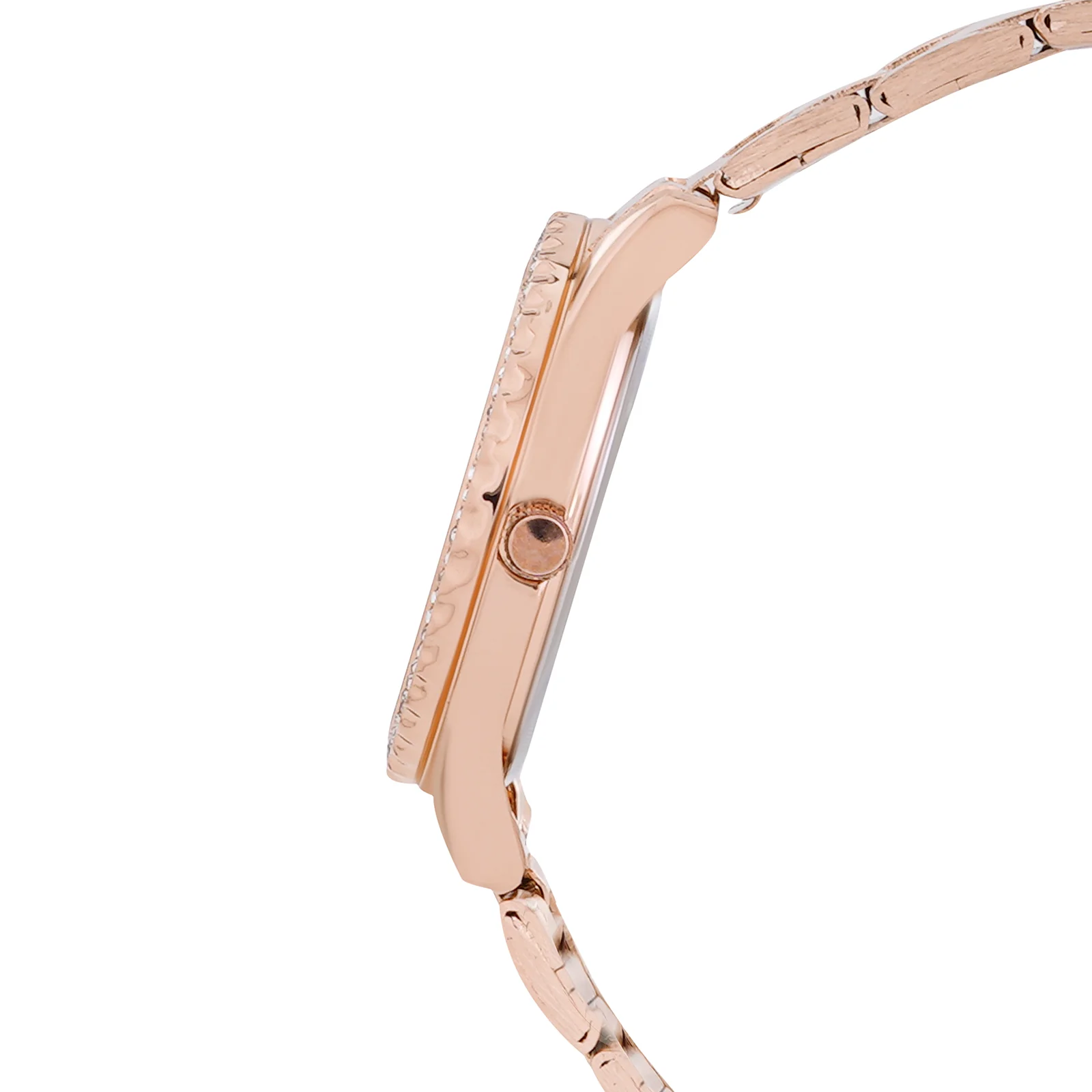 Adrenalina Rose Gold Medium Rhinestone Dial Linked Chain Strap Women's Watch - Image 5