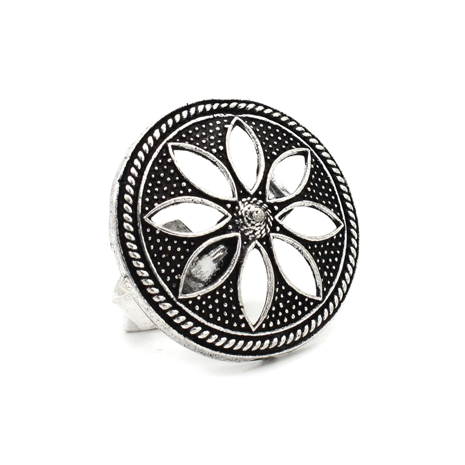 Adya Silver Floral Ring - Image 4