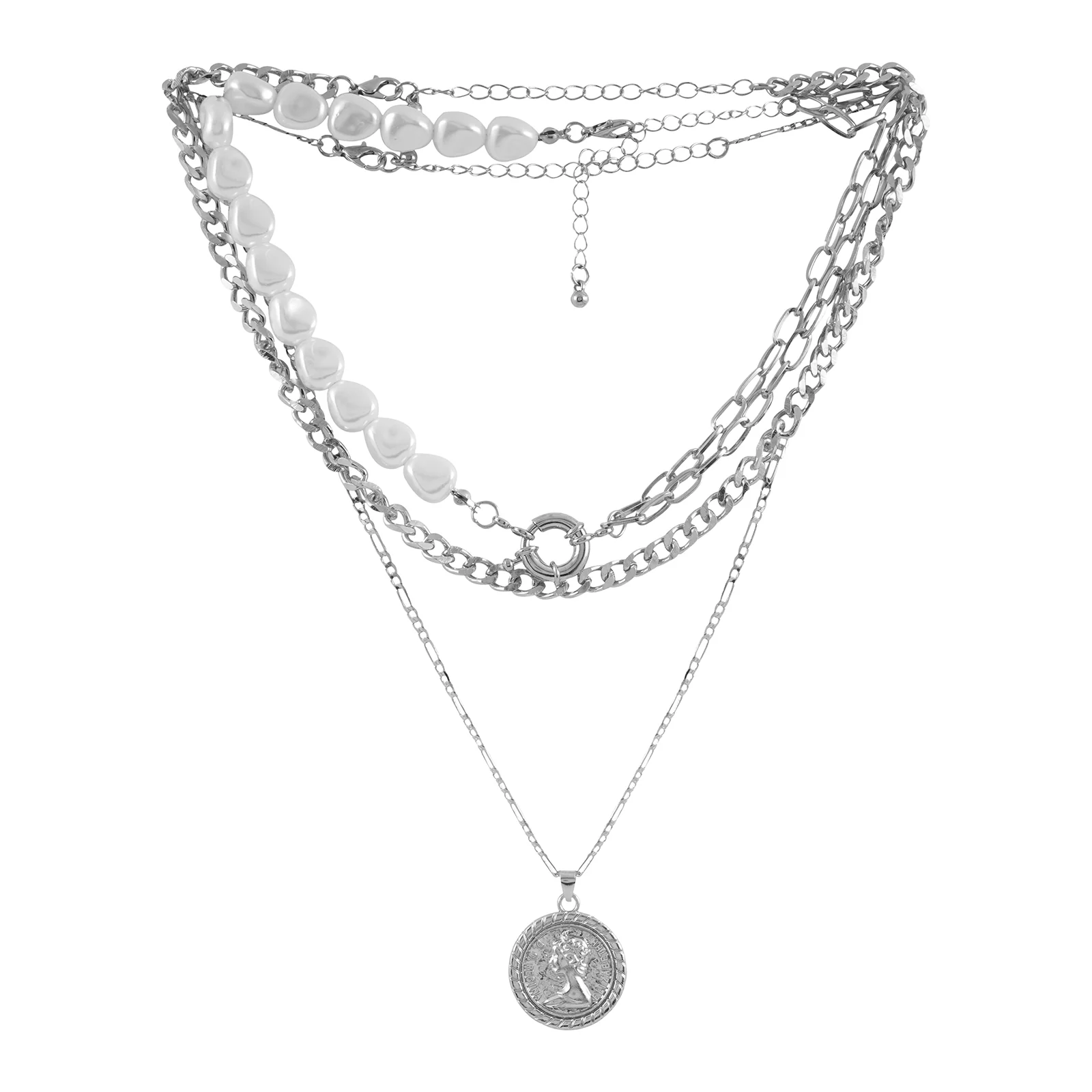 Aella Silver Necklace Set - Image 3