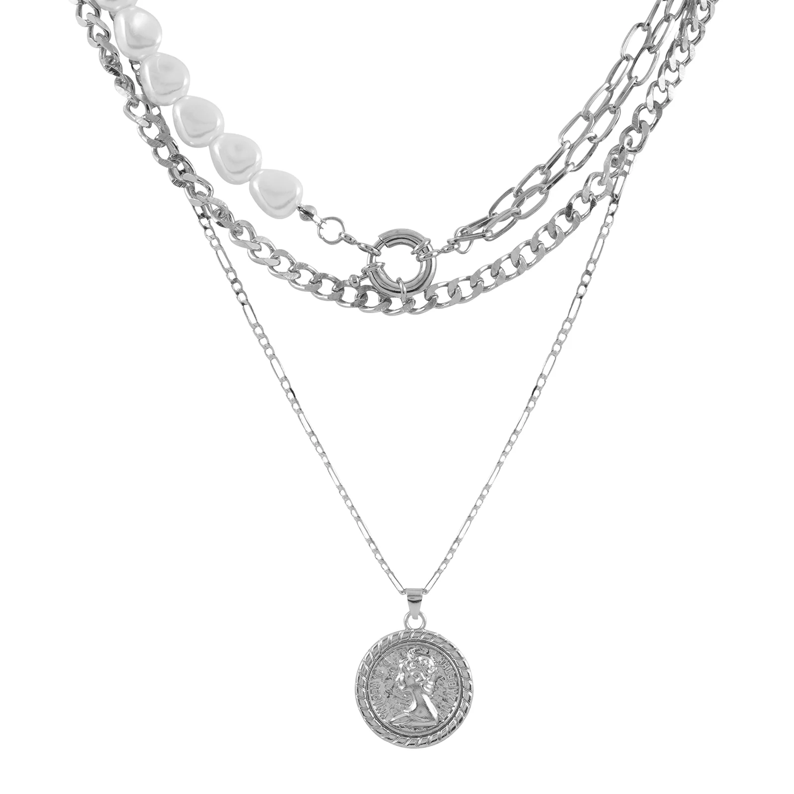 Aella Silver Necklace Set - Image 4