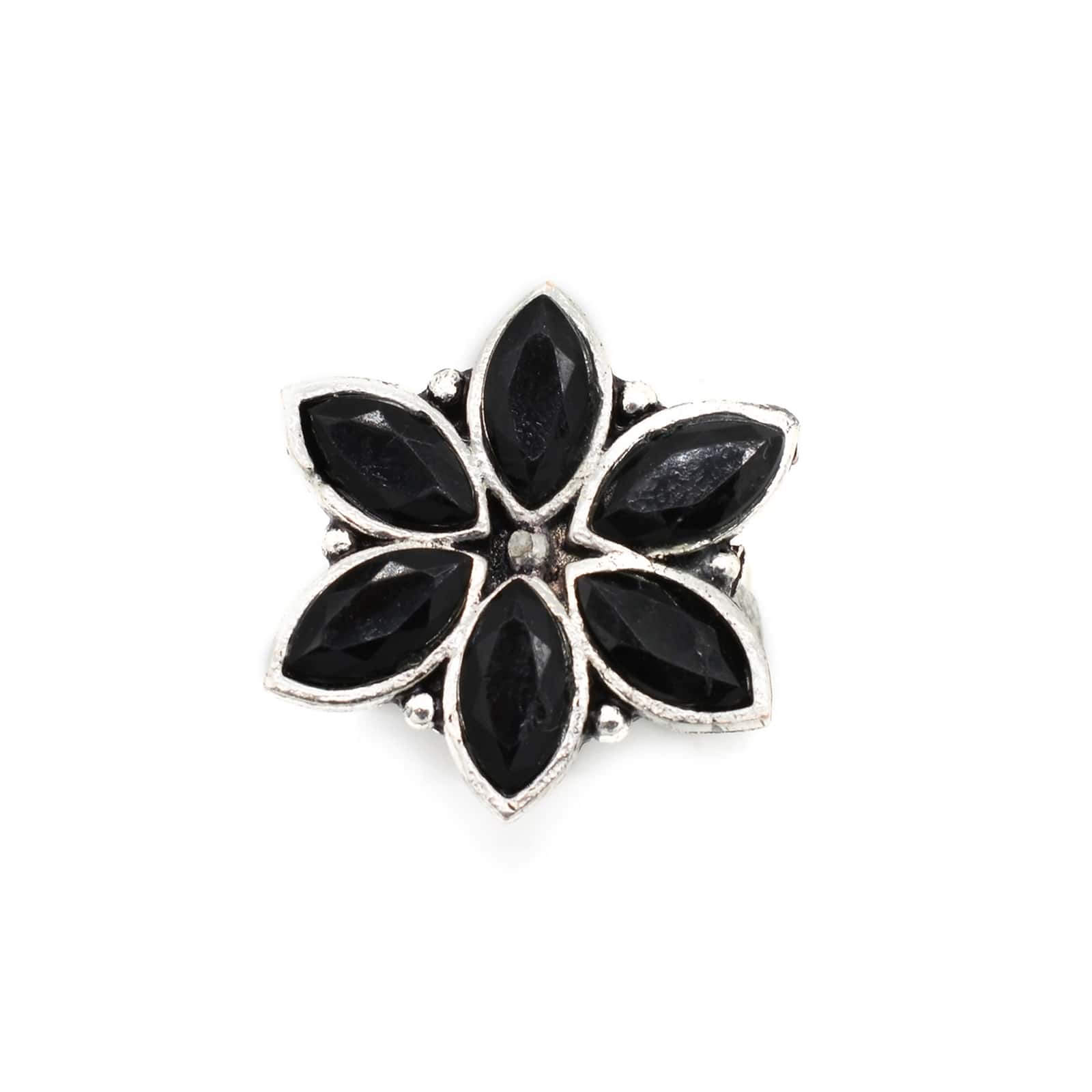Ageless Black Stone Silver Ring - Image 2