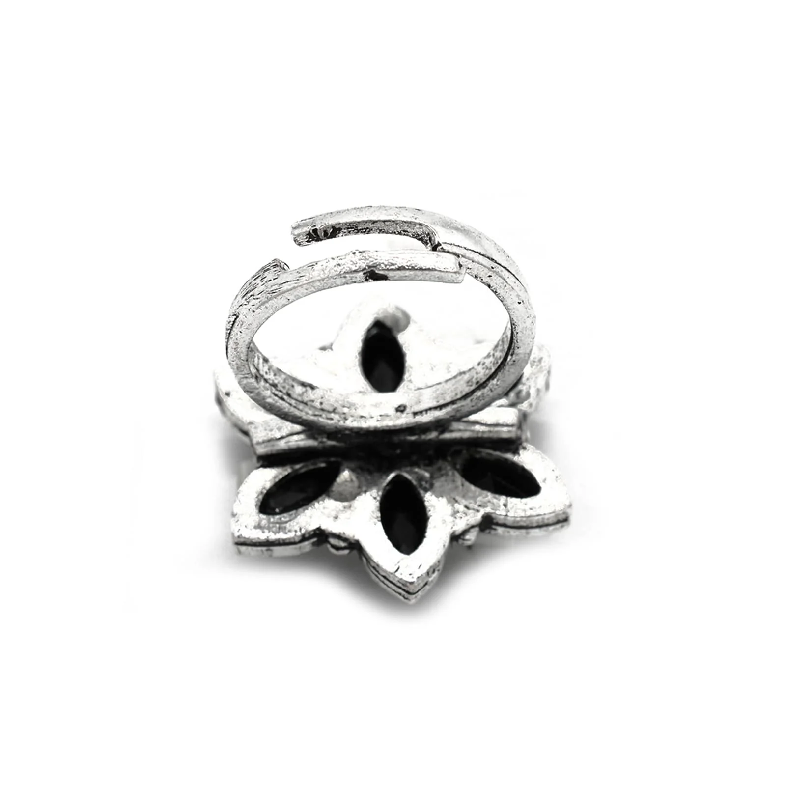 Ageless Black Stone Silver Ring - Image 4