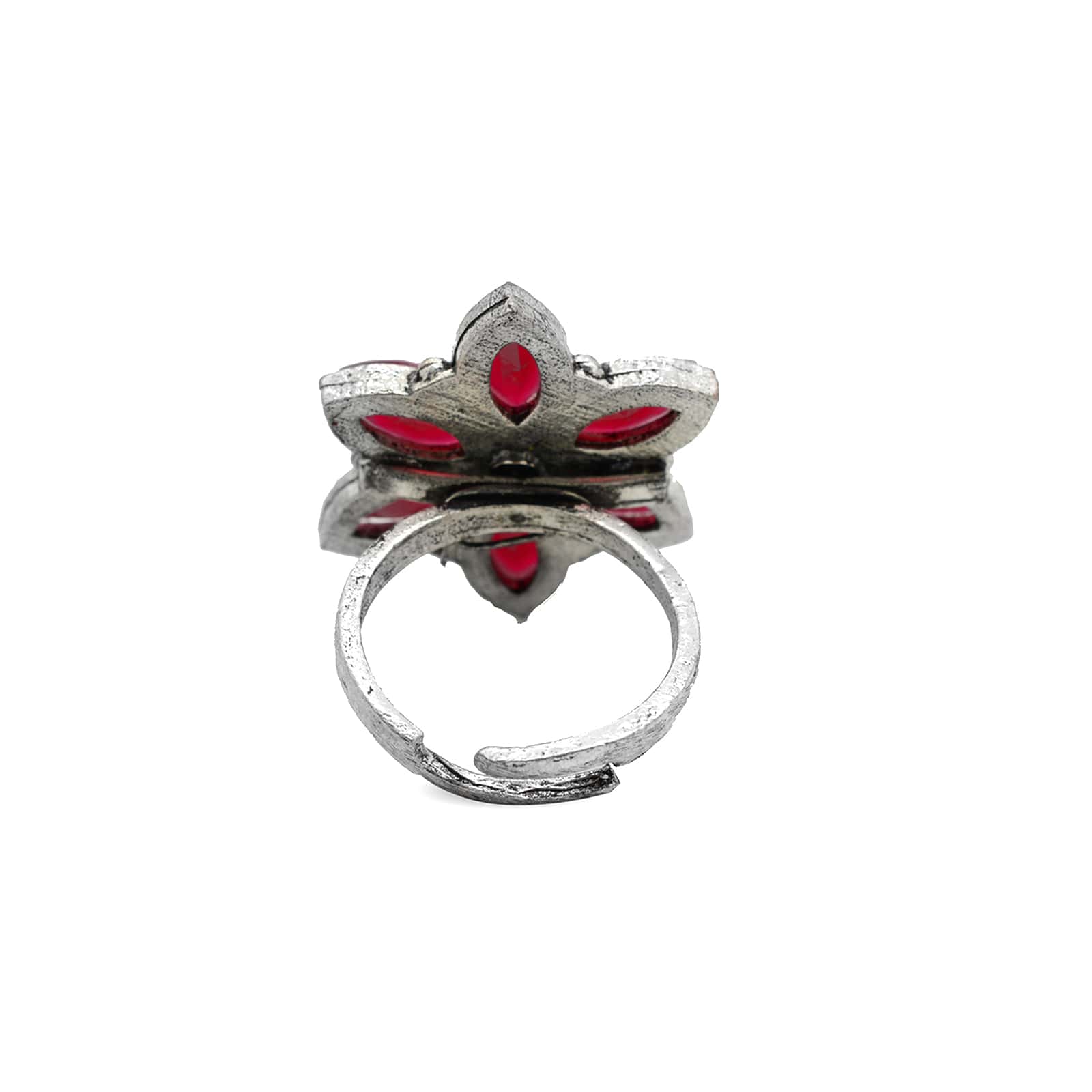 Ageless Pink Stone Silver Ring - Image 4