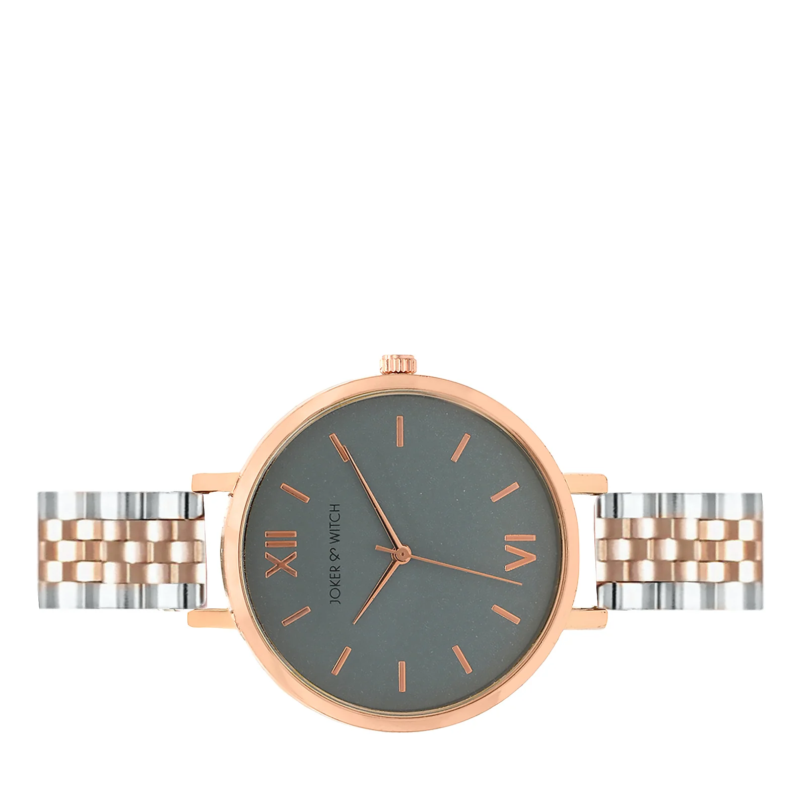 Agnes Grey Large Dial Dual Tone Linked Chain Strap Women's Watch - Image 3