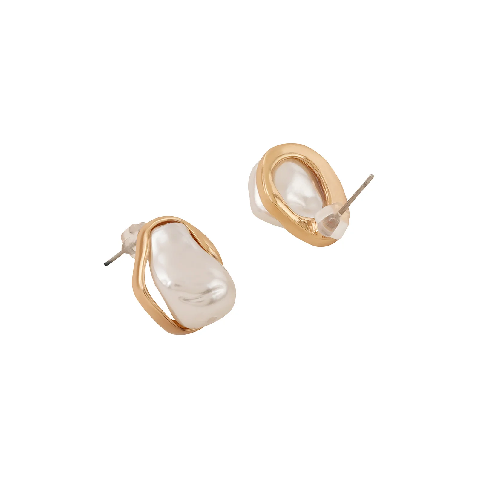 Aiko White & Gold Earrings - Image 5
