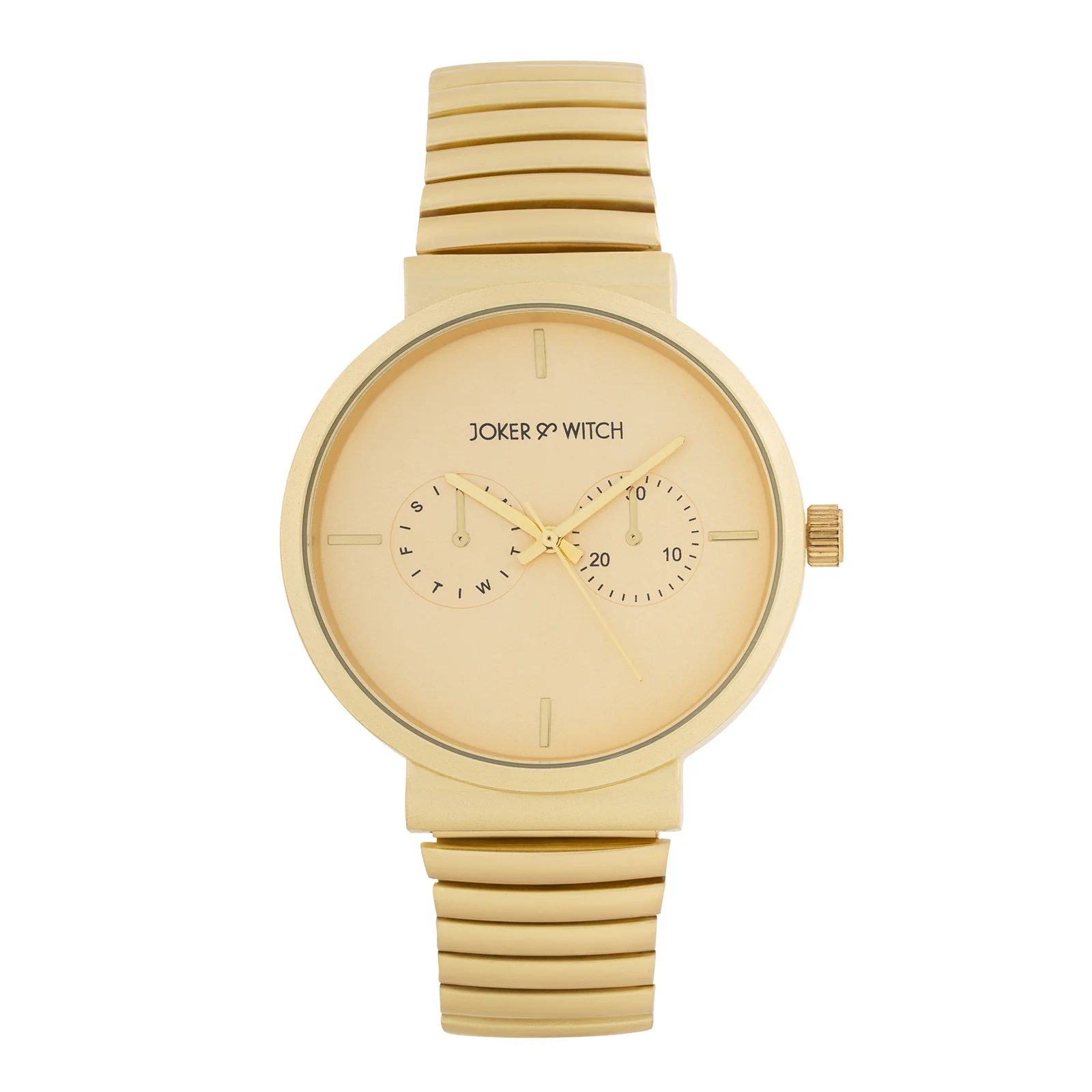 Airo Gold Large Dial Linked Chain Strap Unisex Watch - Image 3