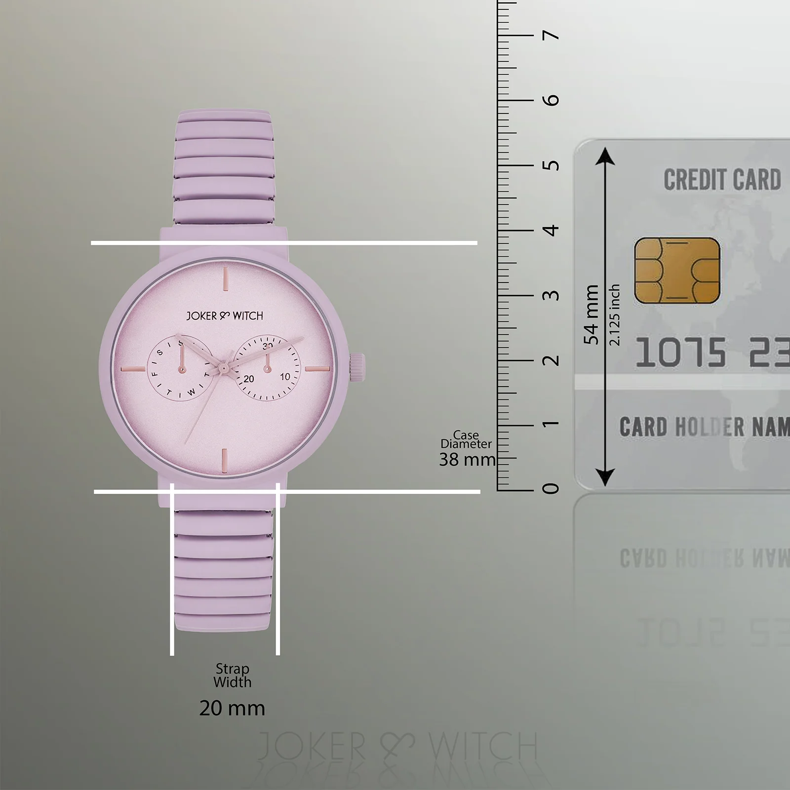 Airo Lavendar Medium Dial Linked Chain Strap Women's Watch - Image 7