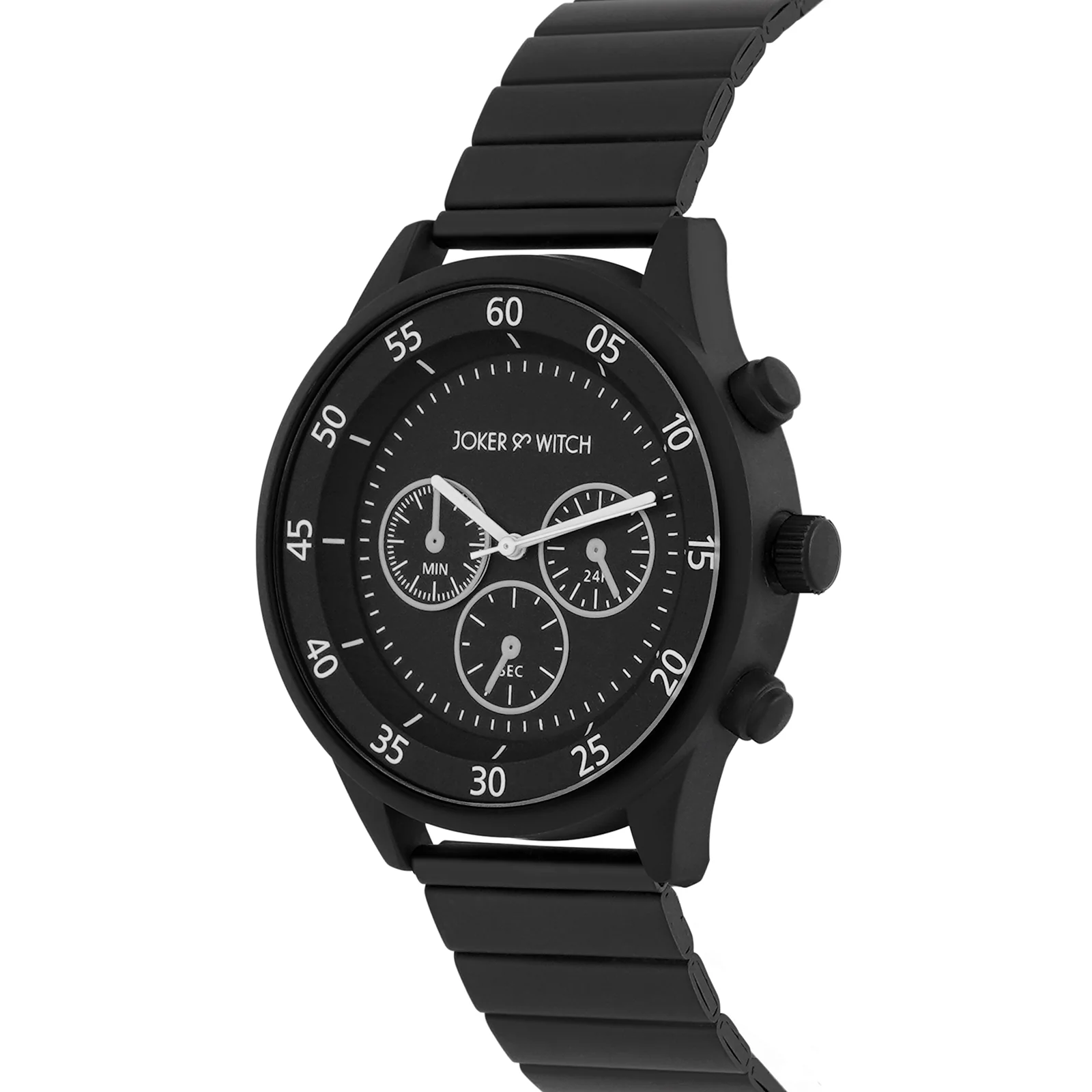 Ajax Black Large Dial Linked Chain Strap Men's Watch - Image 4