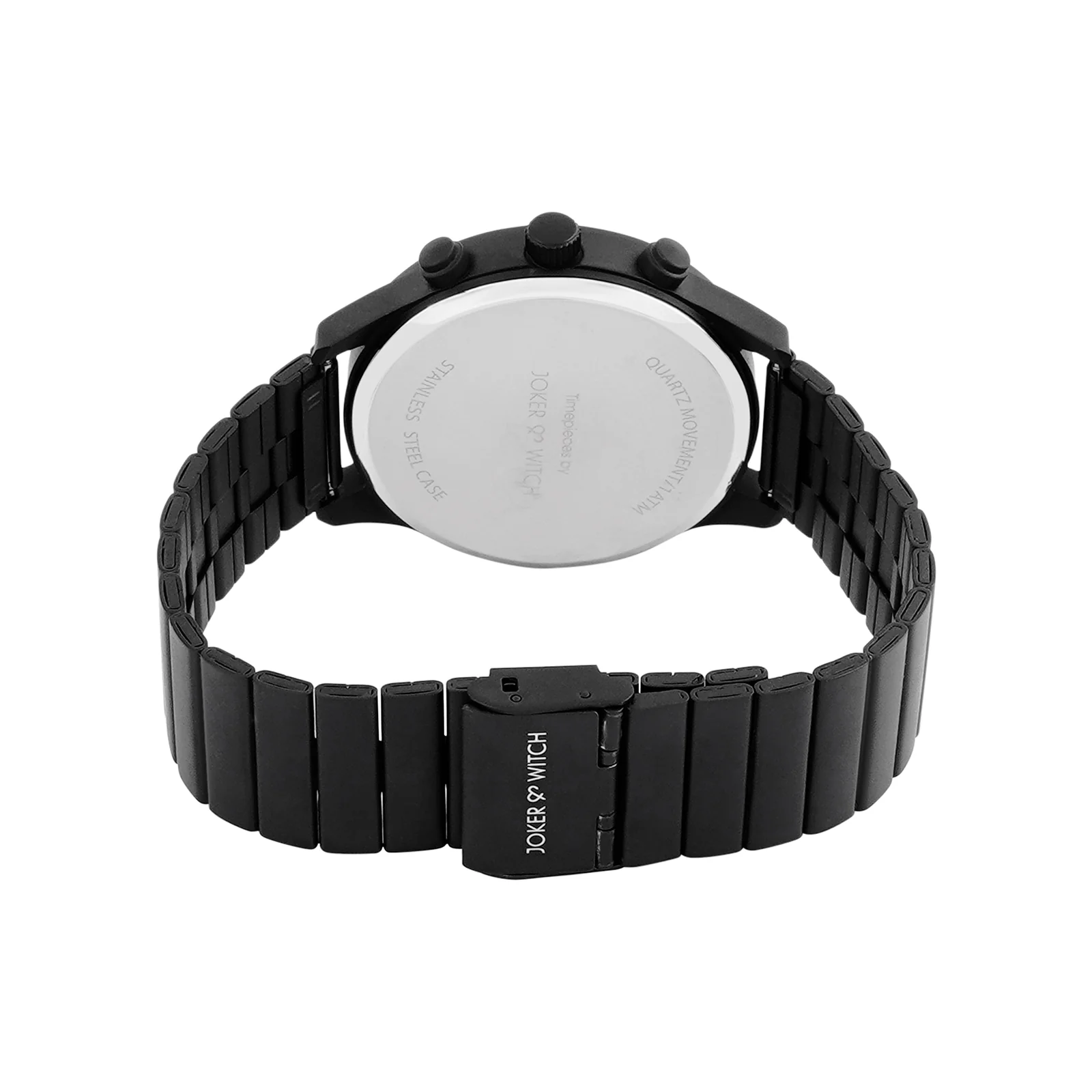 Ajax Black Large Dial Linked Chain Strap Men's Watch - Image 6