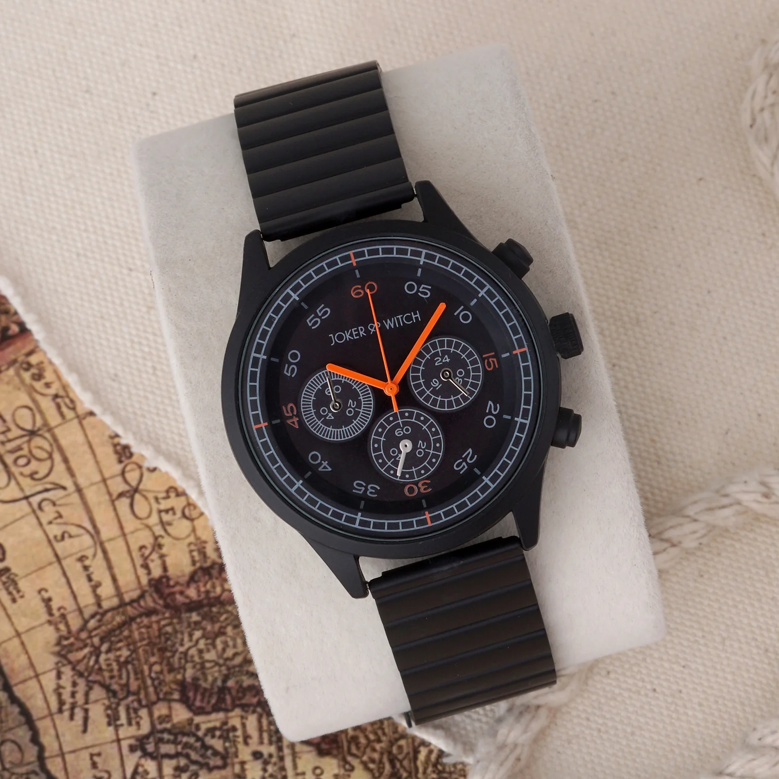Aladar Black Large Dial Linked Chain Strap Men's Watch - Image 3