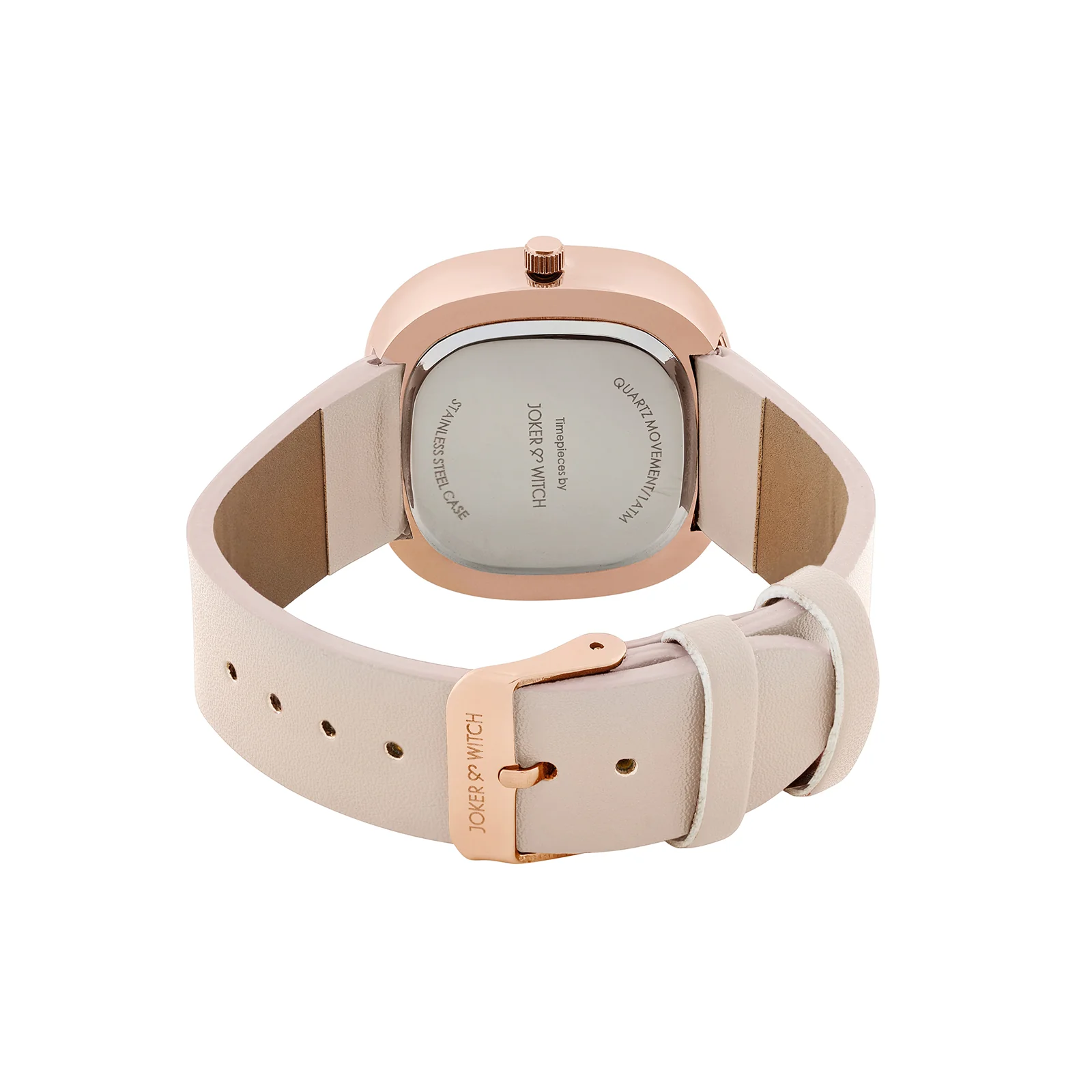 Albin Beige Large Square Dial PU Strap Women's Watch - Image 6