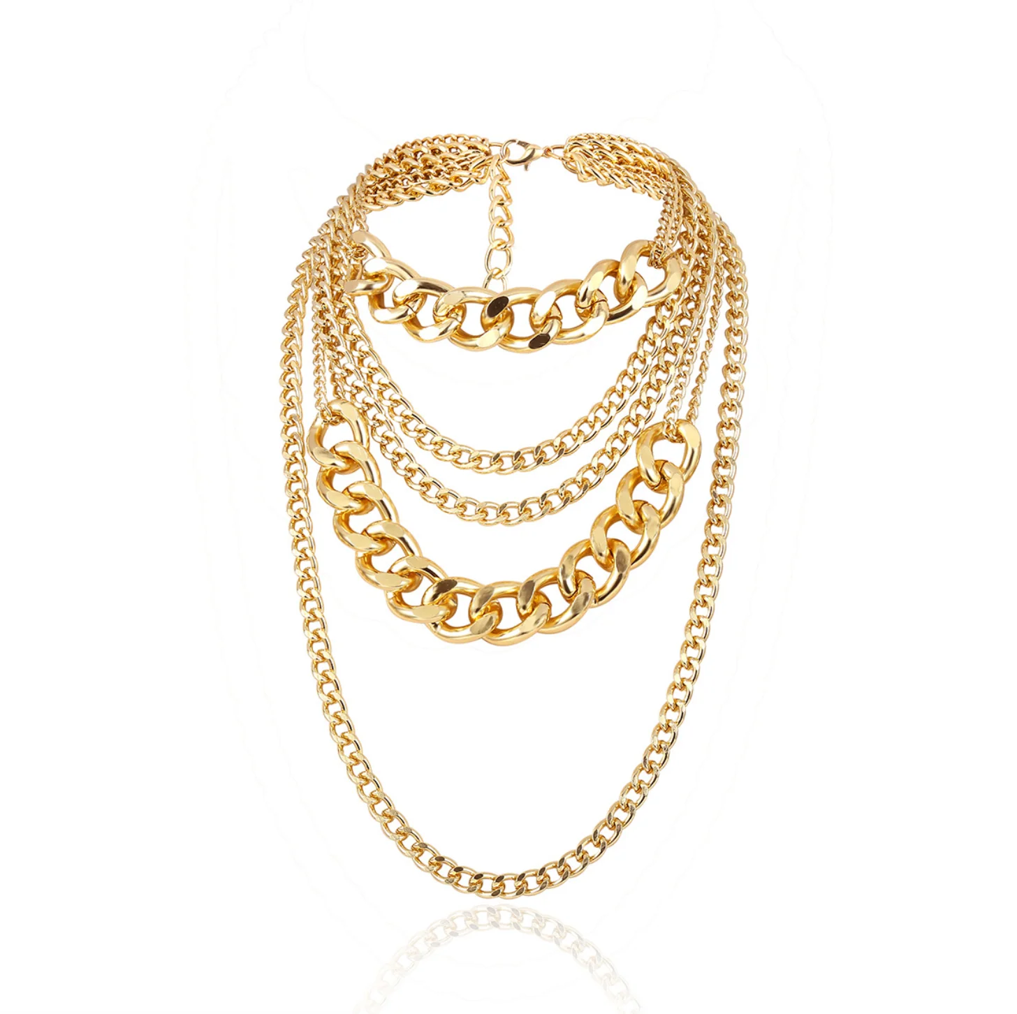 Alice Chain Link Gold Layered Necklace - Image 5