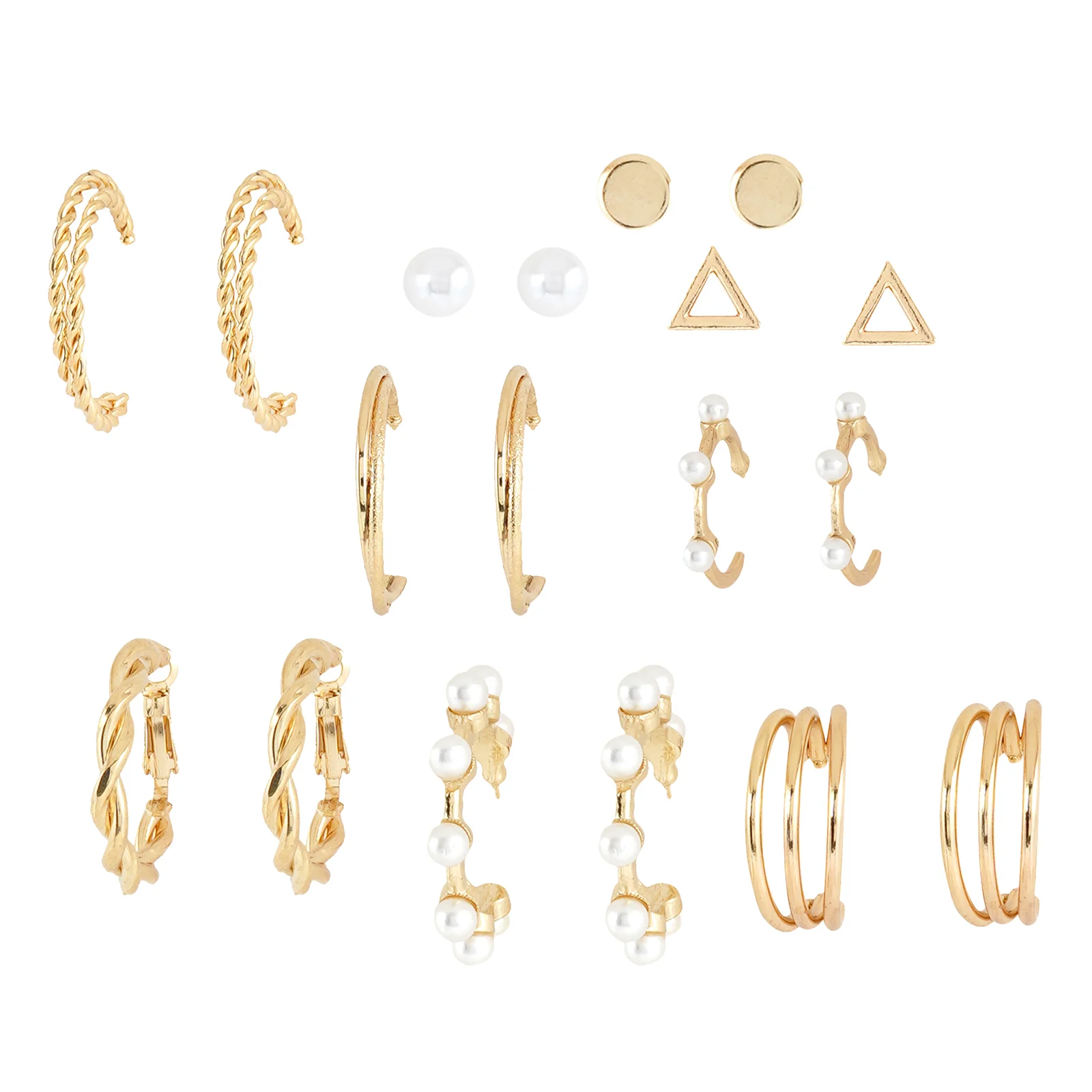 All About Hoops Gold Earring Set - Image 3