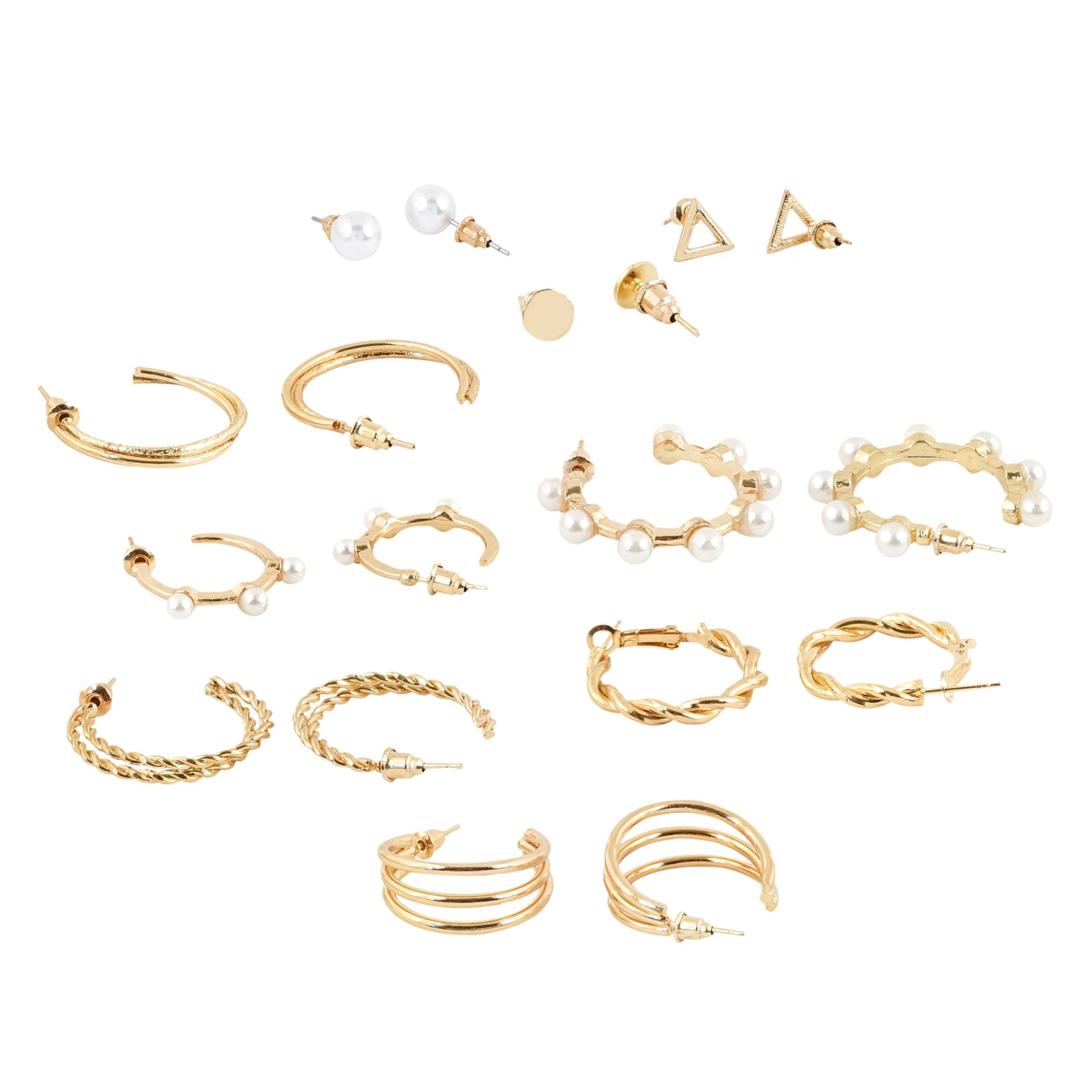 All About Hoops Gold Earring Set - Image 4