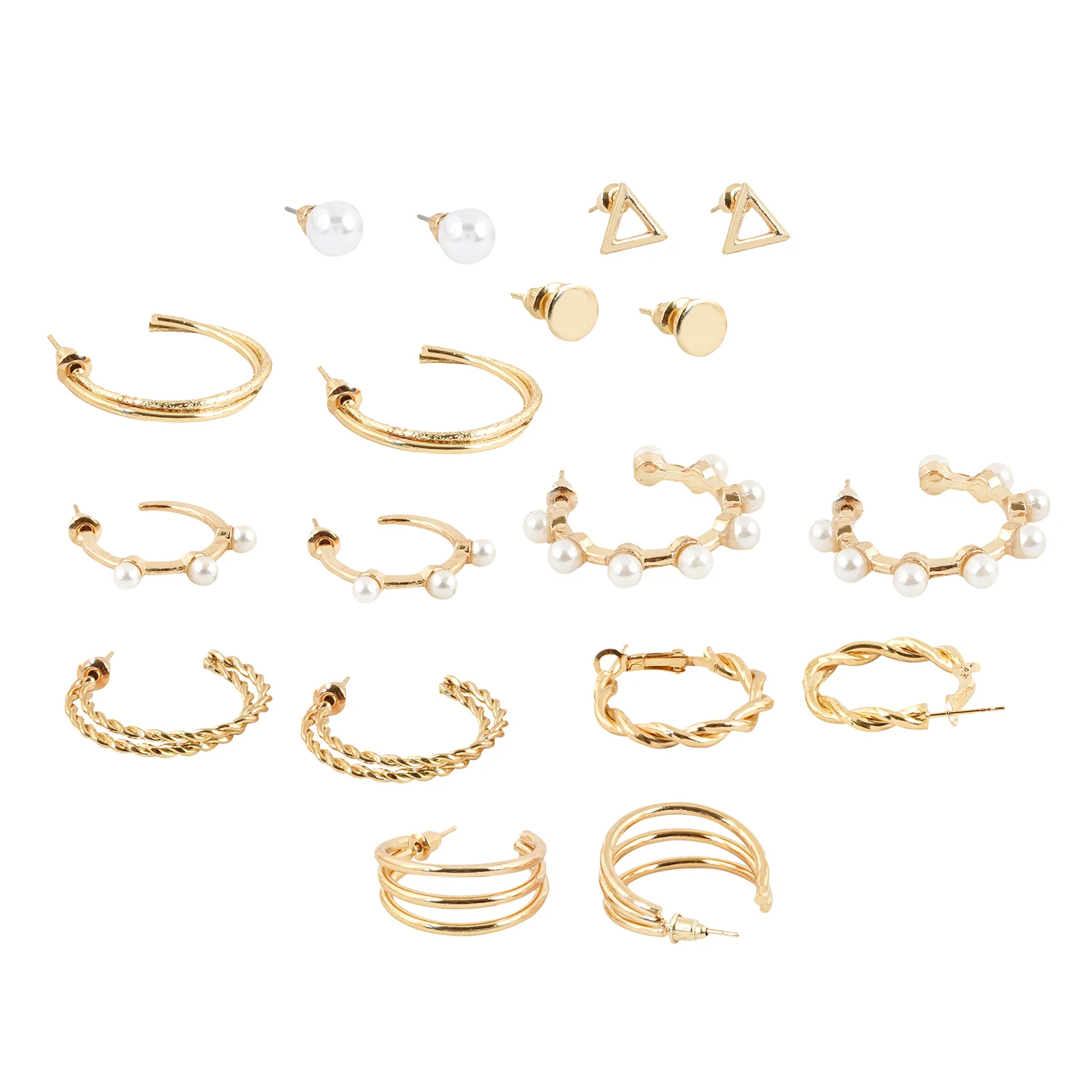 All About Hoops Gold Earring Set - Image 5