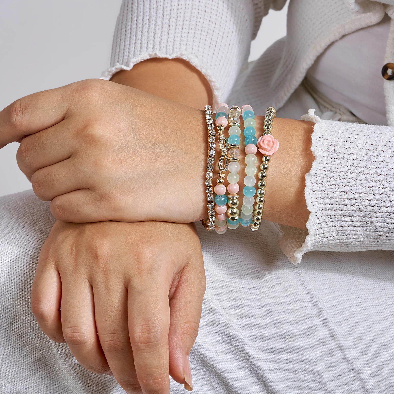 All Of The Girls You Loved Pastel Before Beaded Bracelet - Image 2