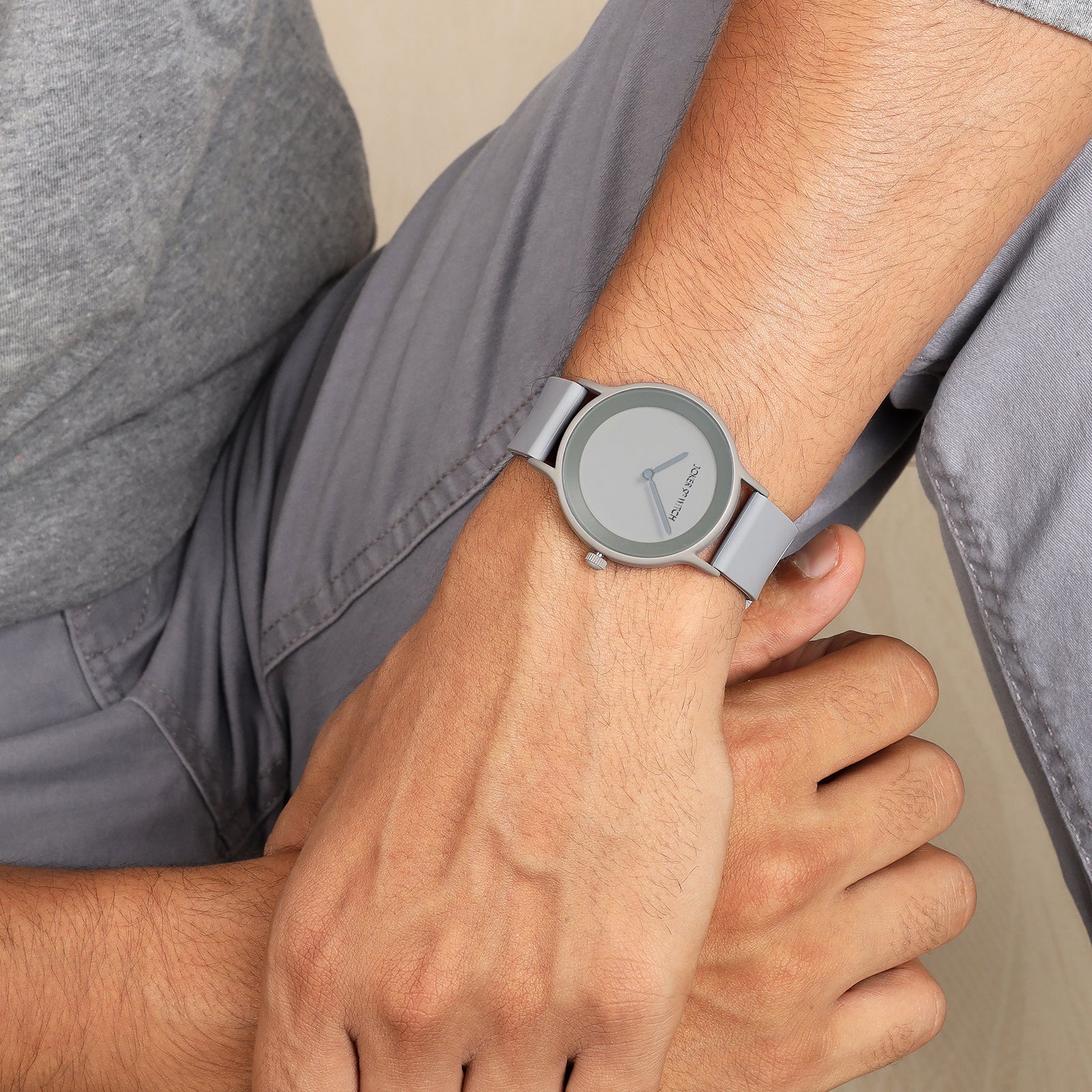 Alpine Grey Large Dial Silicone Strap Unisex Watch - Image 3