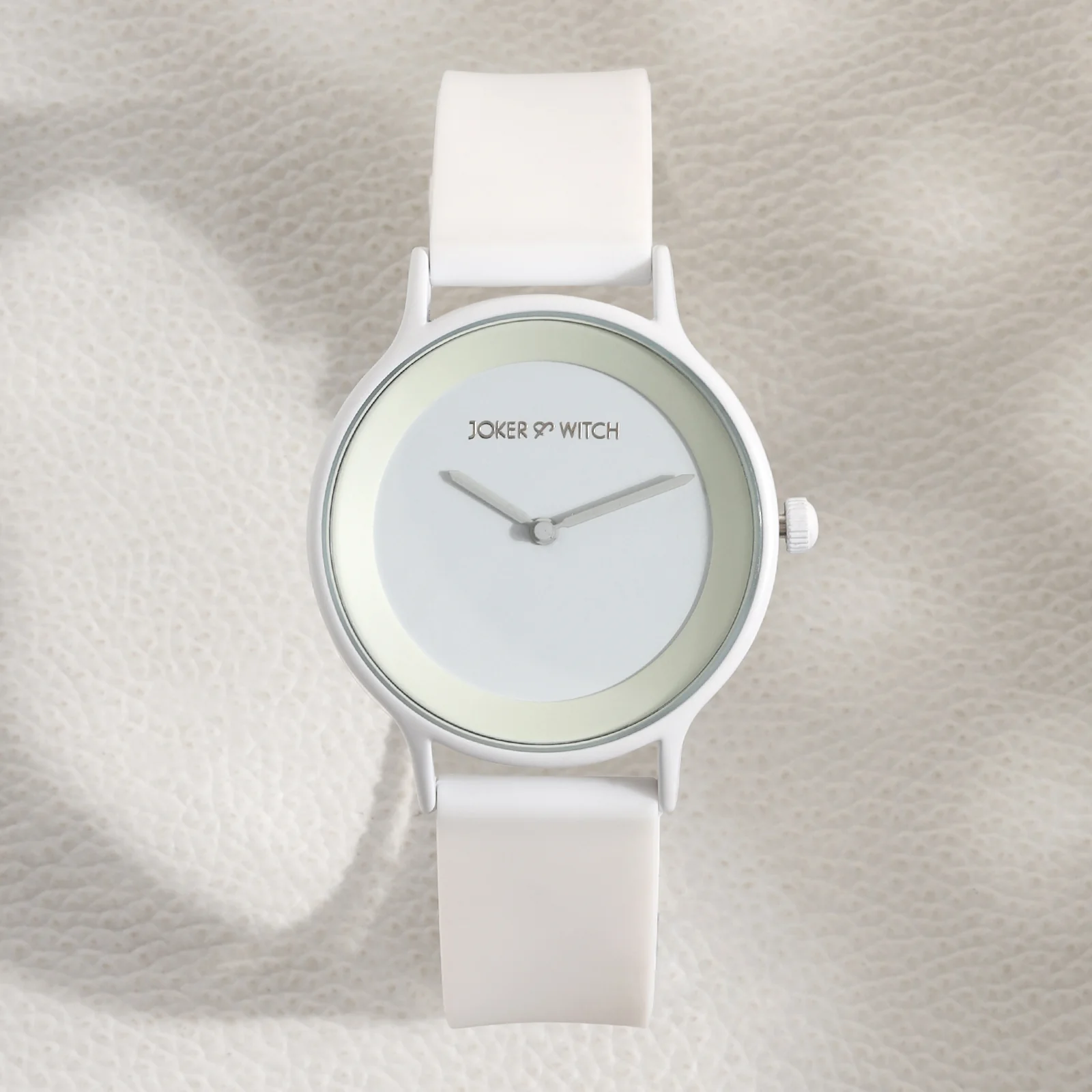 Alpine White Large Dial Silicone Strap Unisex Watch - Image 4