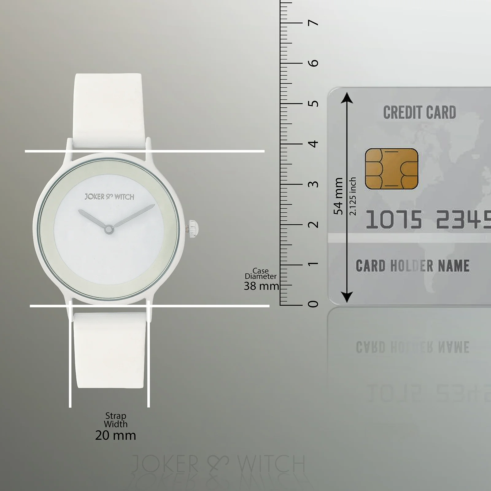 Alpine White Large Dial Silicone Strap Unisex Watch - Image 9