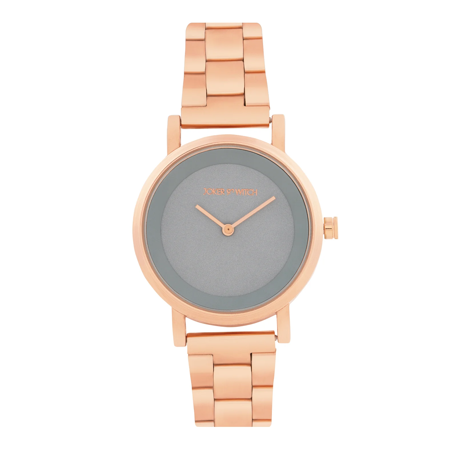 Amsterdam Blue Grey Medium Dial Rose Gold Linked Chain Strap Women's Watch - Image 3