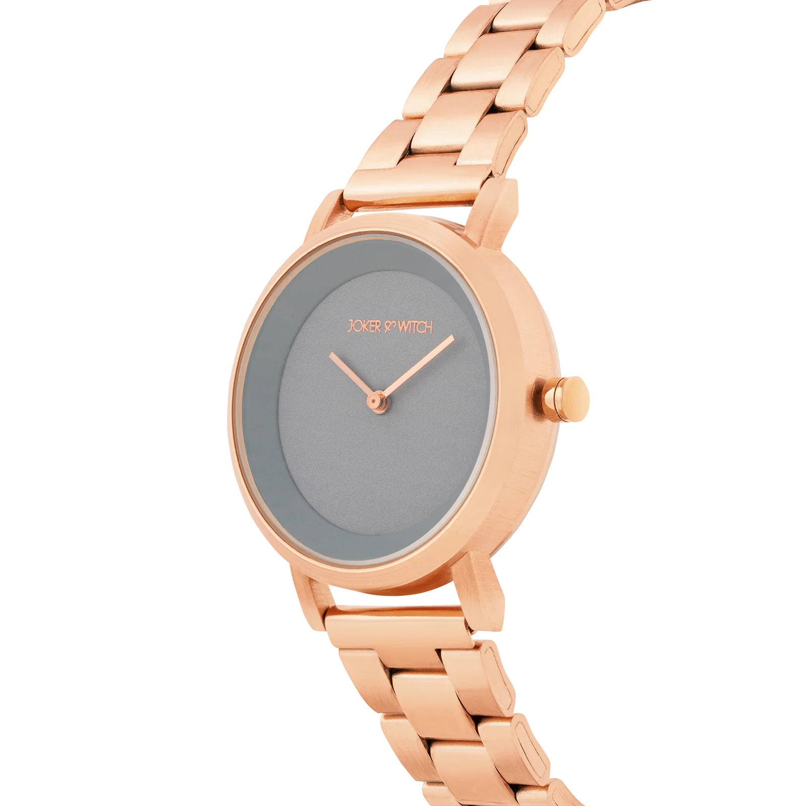 Amsterdam Blue Grey Medium Dial Rose Gold Linked Chain Strap Women's Watch - Image 4