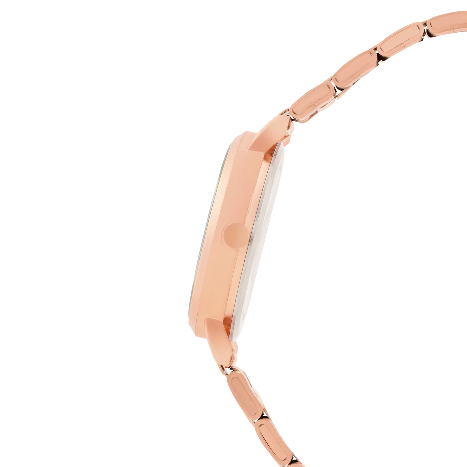 Amsterdam Blue Grey Medium Dial Rose Gold Linked Chain Strap Women's Watch - Image 5