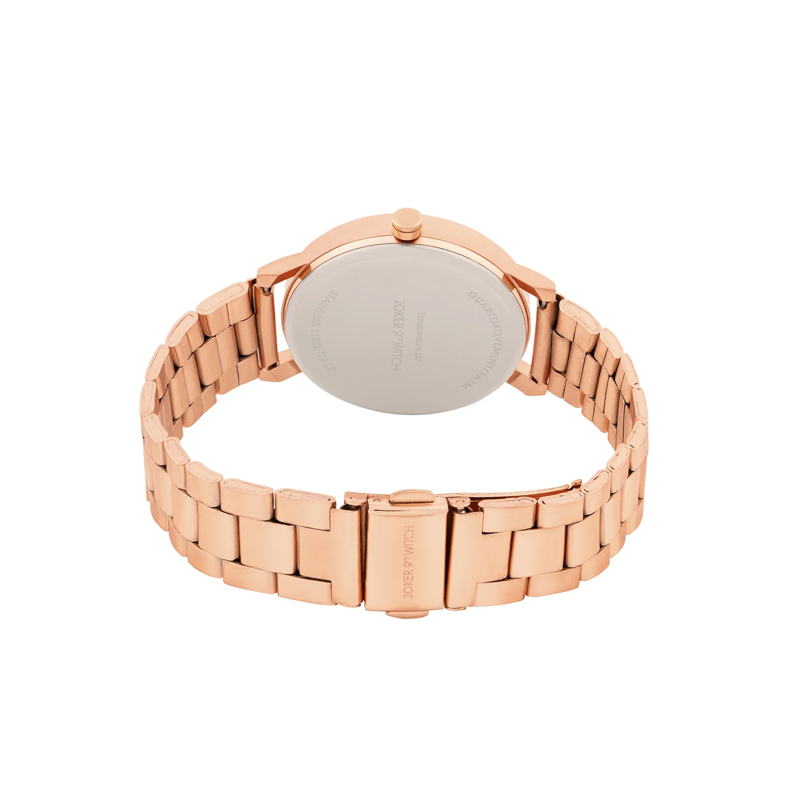 Amsterdam Blue Grey Medium Dial Rose Gold Linked Chain Strap Women's Watch - Image 6