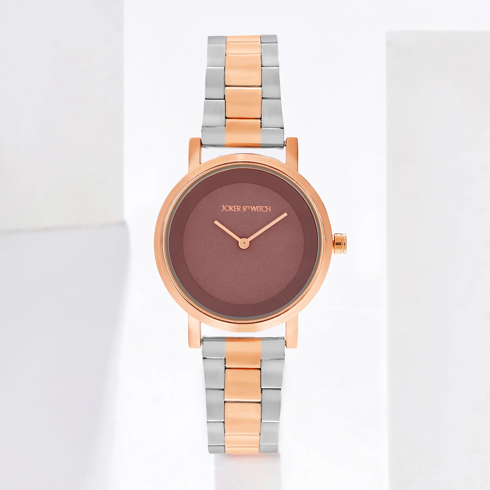 Amsterdam Taupe Medium Dial Dual Tone Linked Chain Strap Women's Watch - Image 2