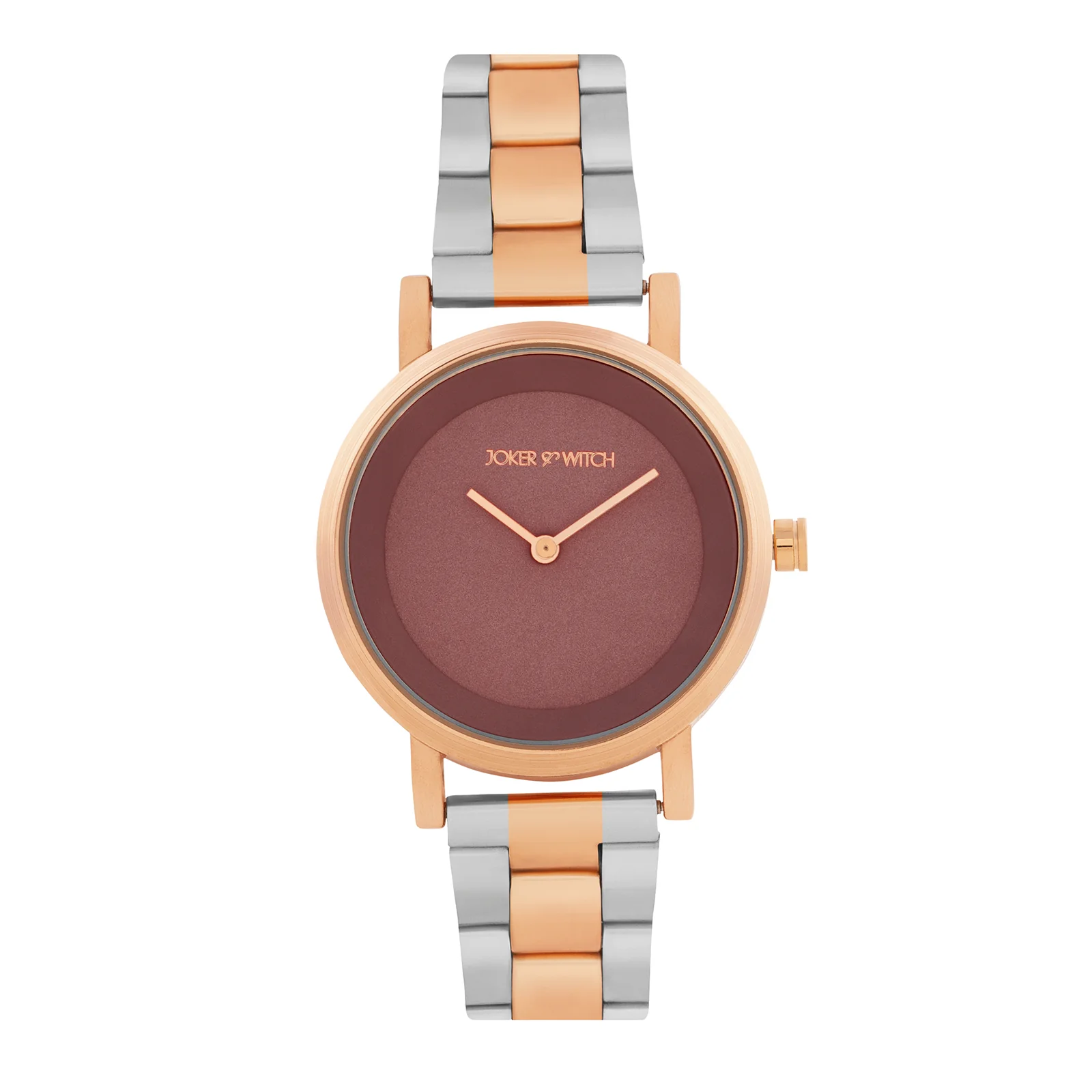 Amsterdam Taupe Medium Dial Dual Tone Linked Chain Strap Women's Watch - Image 3