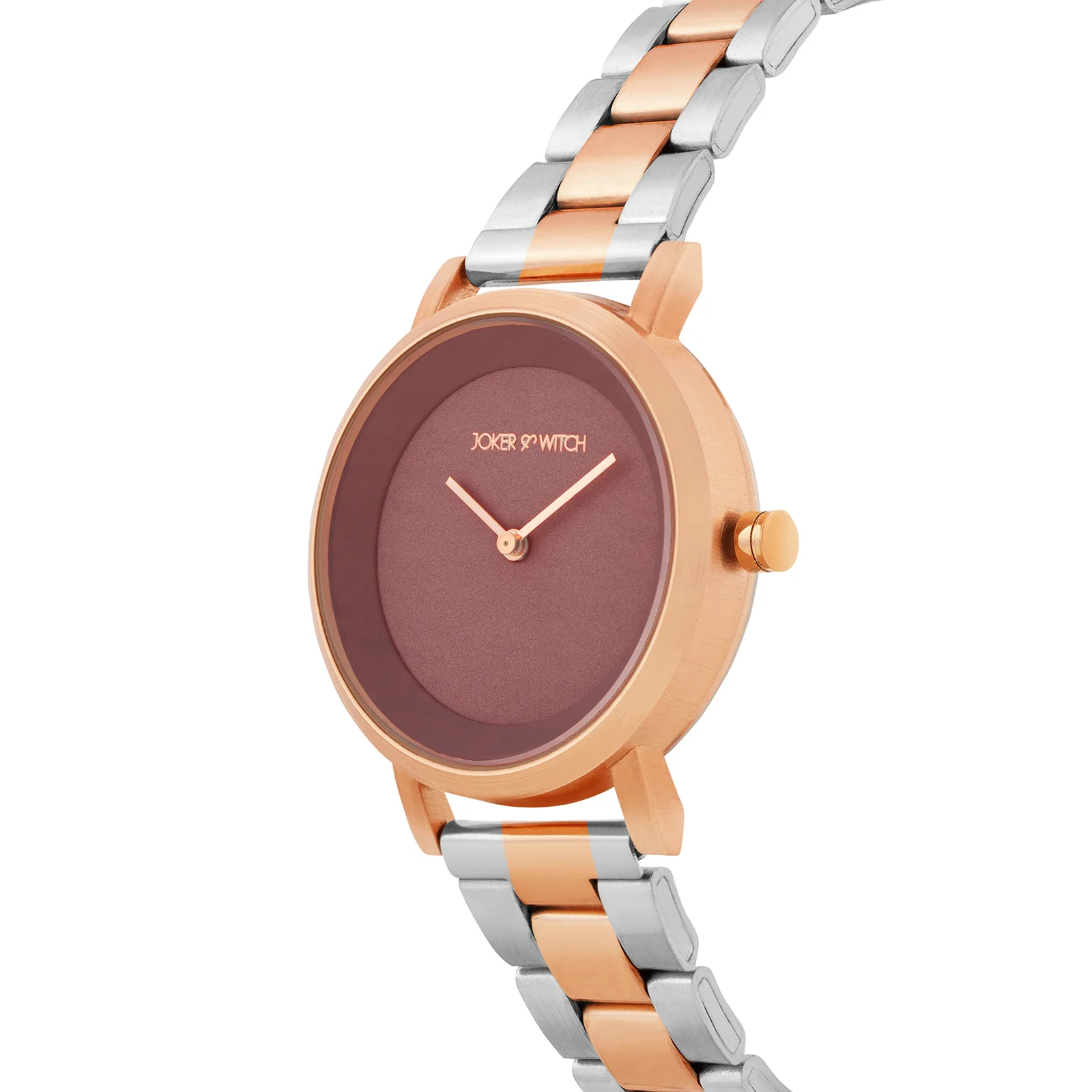 Amsterdam Taupe Medium Dial Dual Tone Linked Chain Strap Women's Watch - Image 4