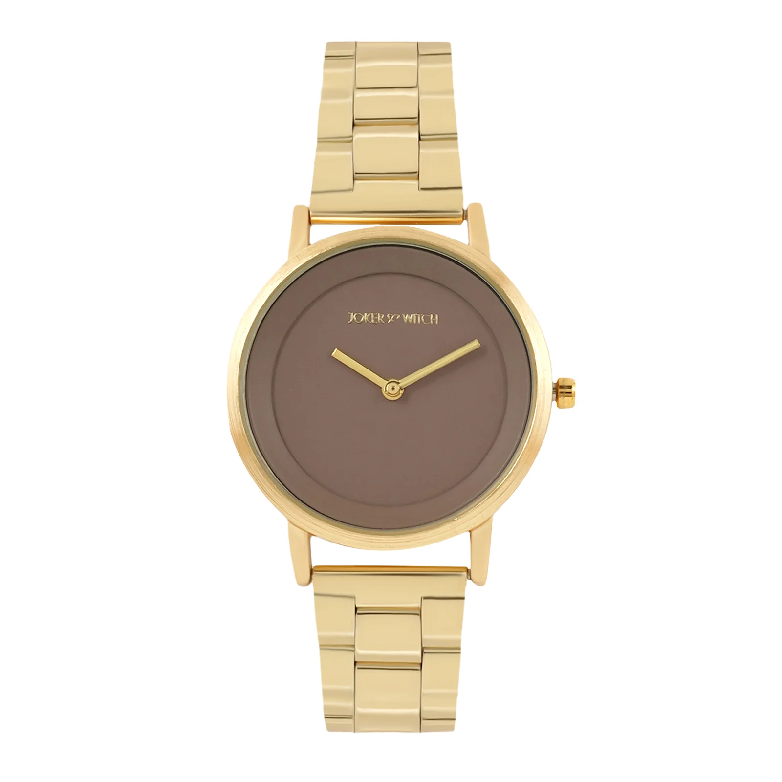 Amsterdam Taupe Medium Dial Gold Linked Chain Strap Women's Watch - Image 3