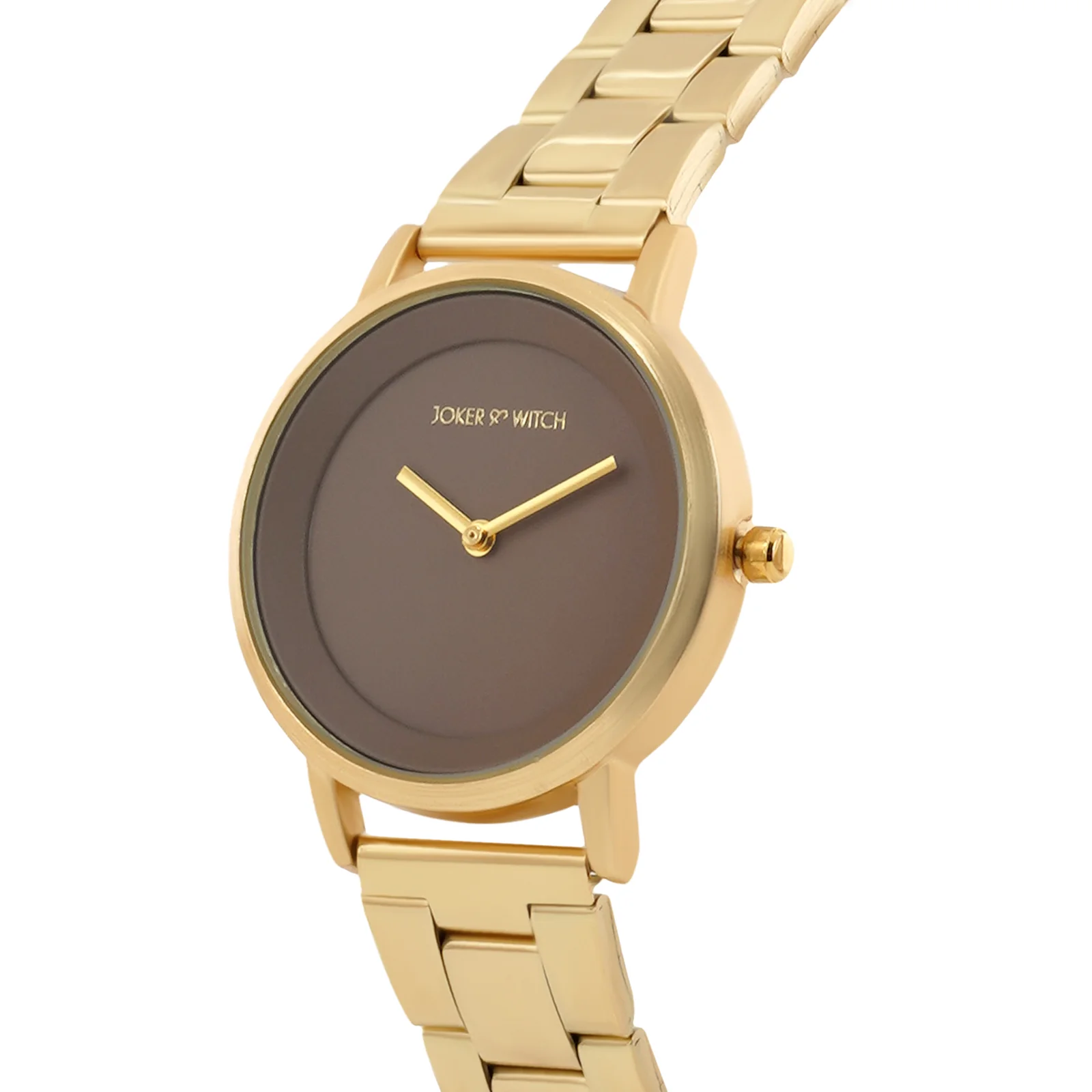 Amsterdam Taupe Medium Dial Gold Linked Chain Strap Women's Watch - Image 4