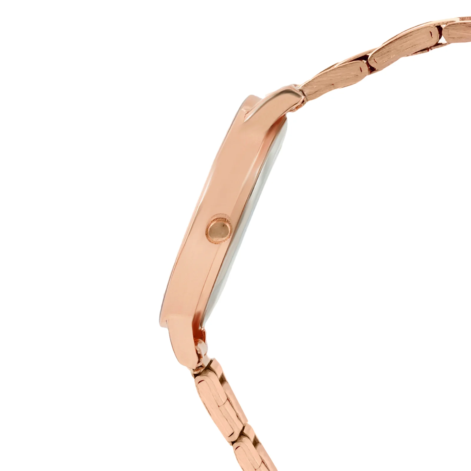Amsterdam Taupe Medium Dial Rose Gold Linked Chain Strap Women's Watch - Image 5
