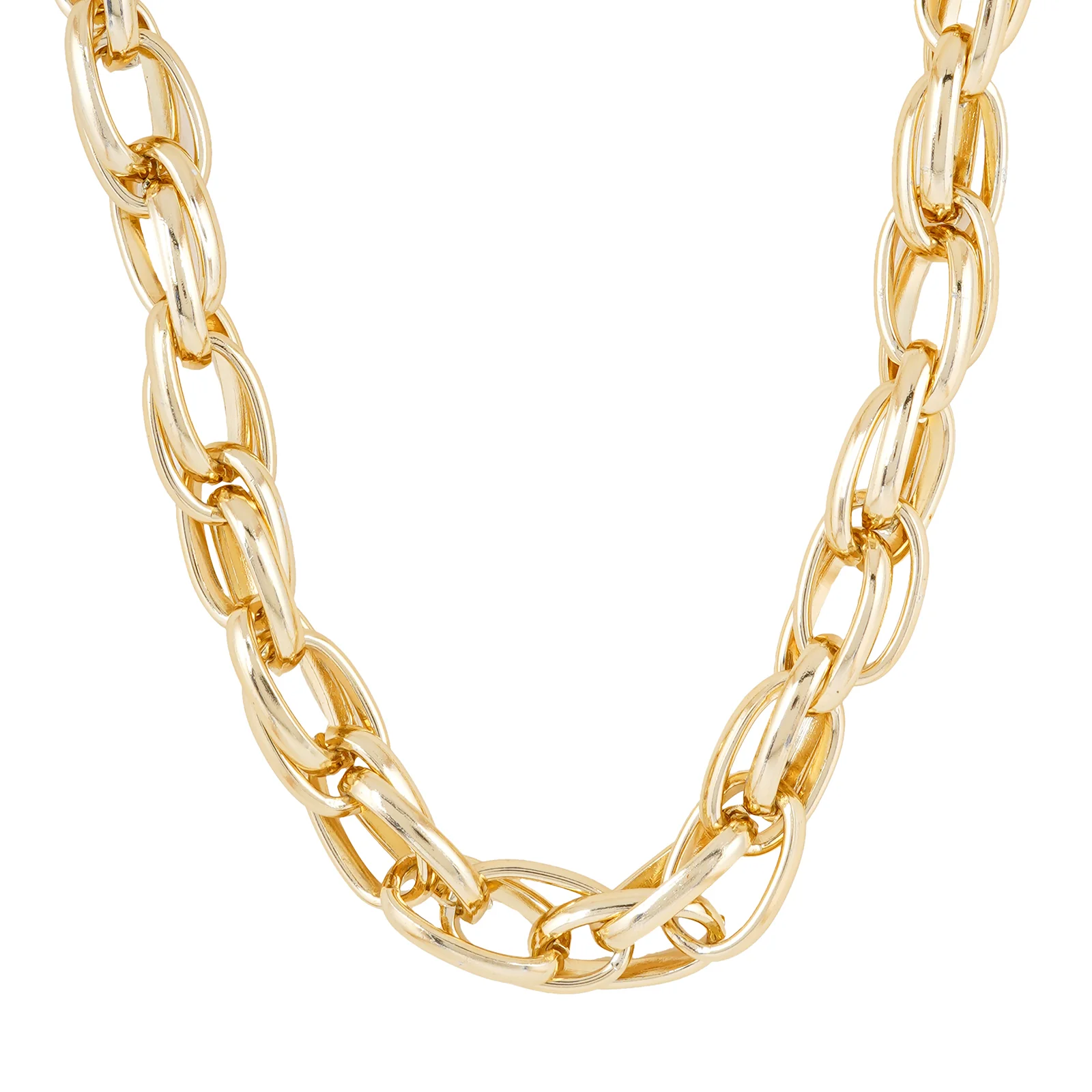 Anais Golden Twisted Chunky Necklace - Image 4