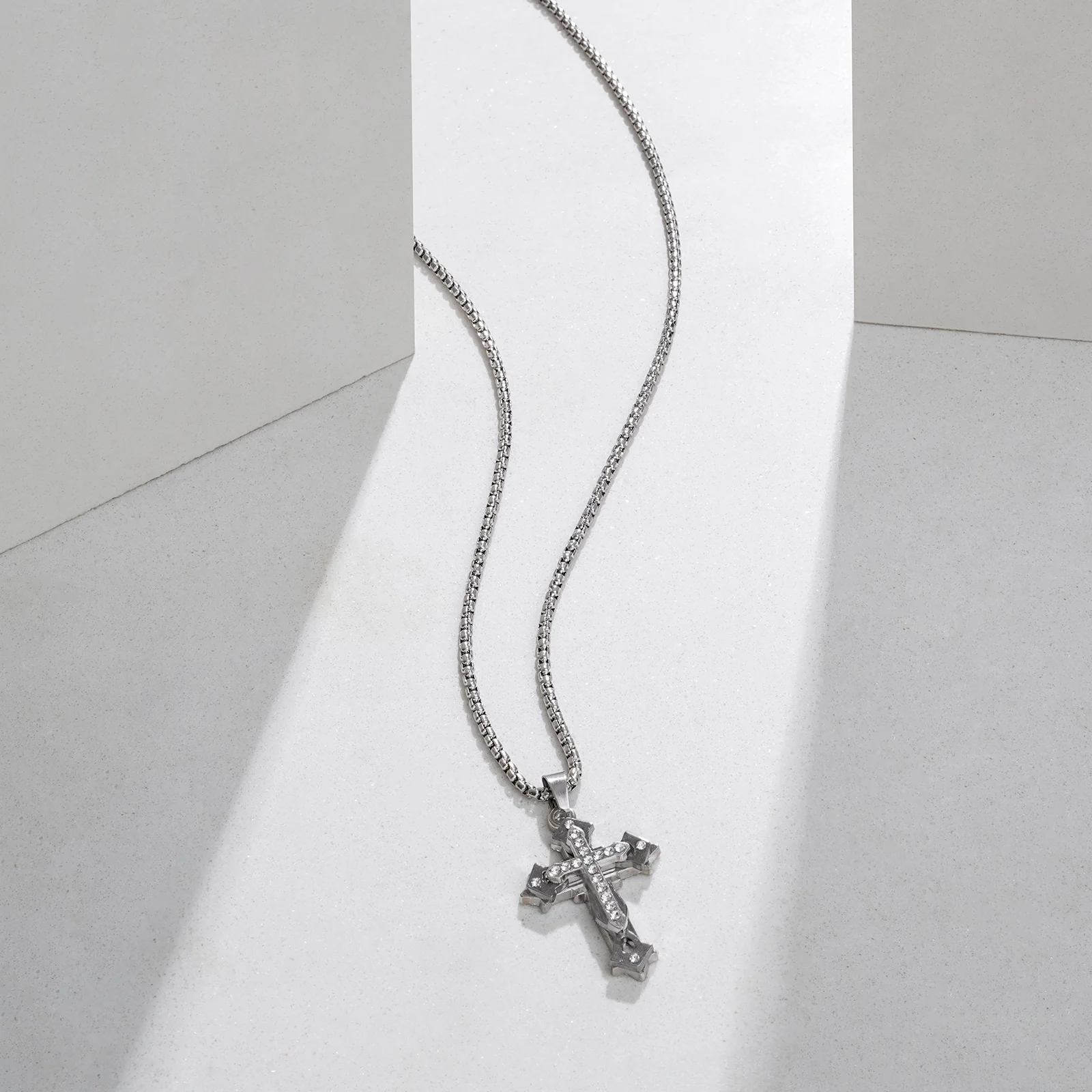 Anastasios Diamond Cross Necklace - Image 2