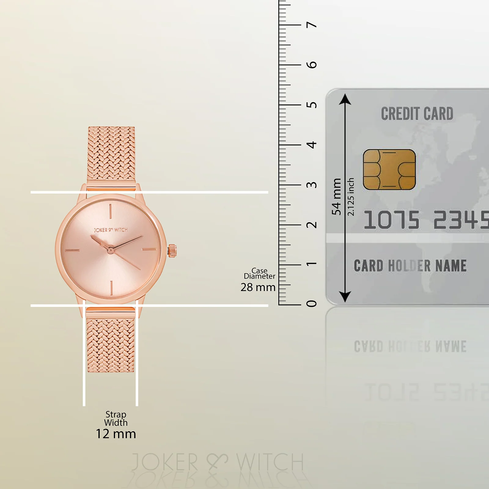Anetra Rose Gold Small Dial Mesh Strap Women's Watch - Image 8