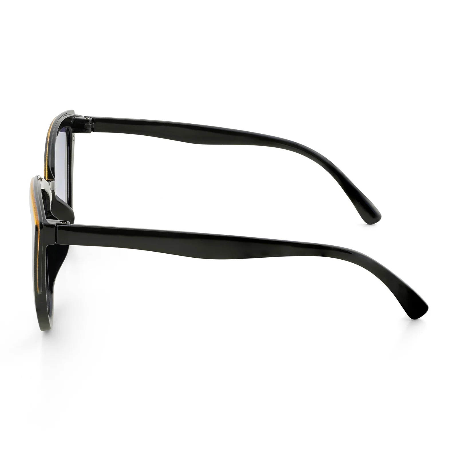 Anna Retro Cateye Purple Ombre Lenses Sunglasses With Black Frames And Gold Accents - Image 5
