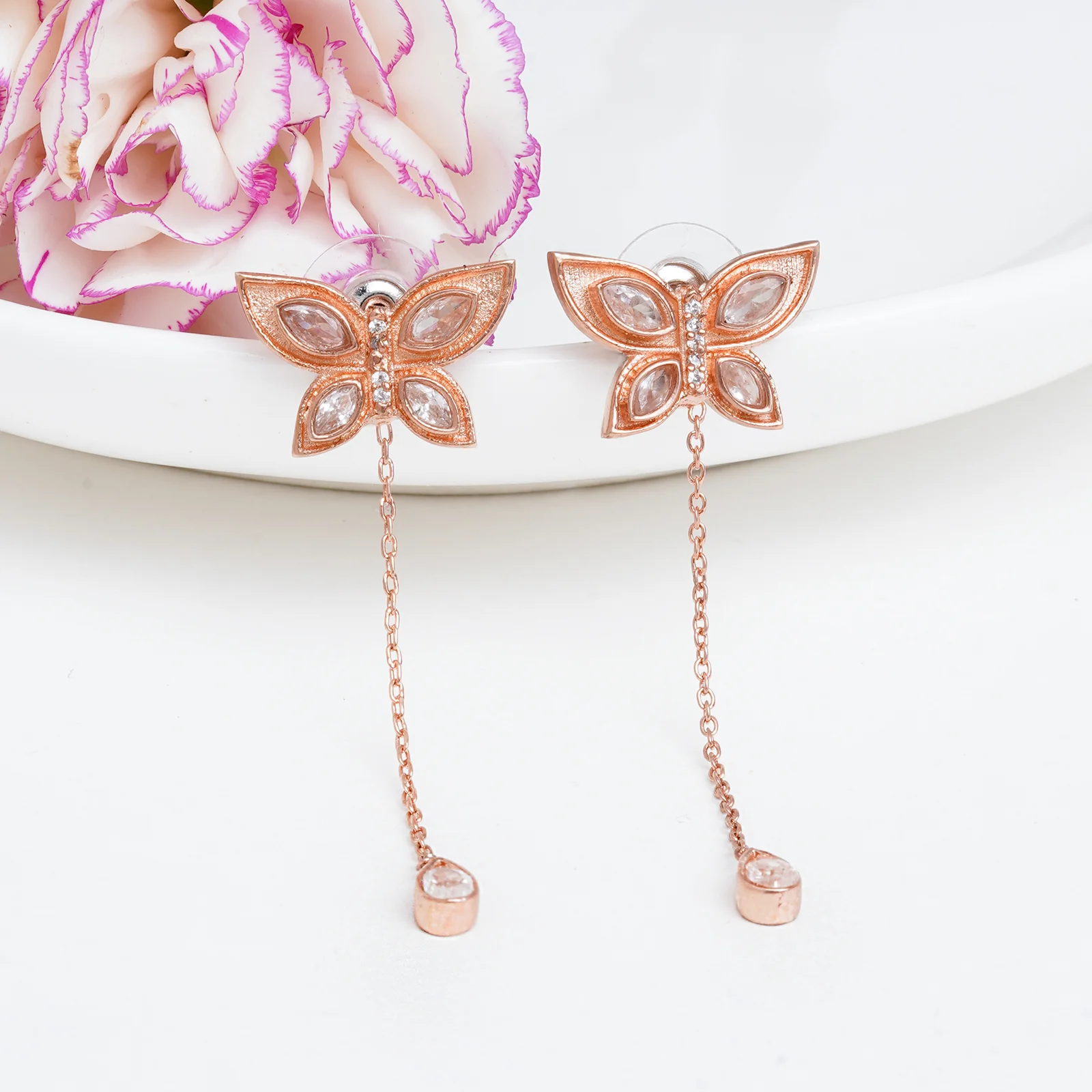 Annabella Rosegold Earring - Image 3
