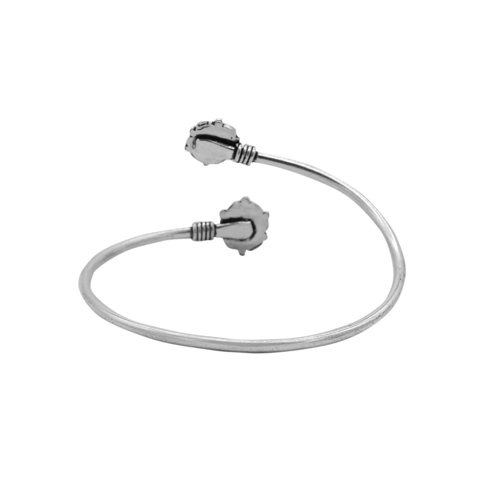 Aparna Green Leaf Silver Oxidized Bracelet - Image 6