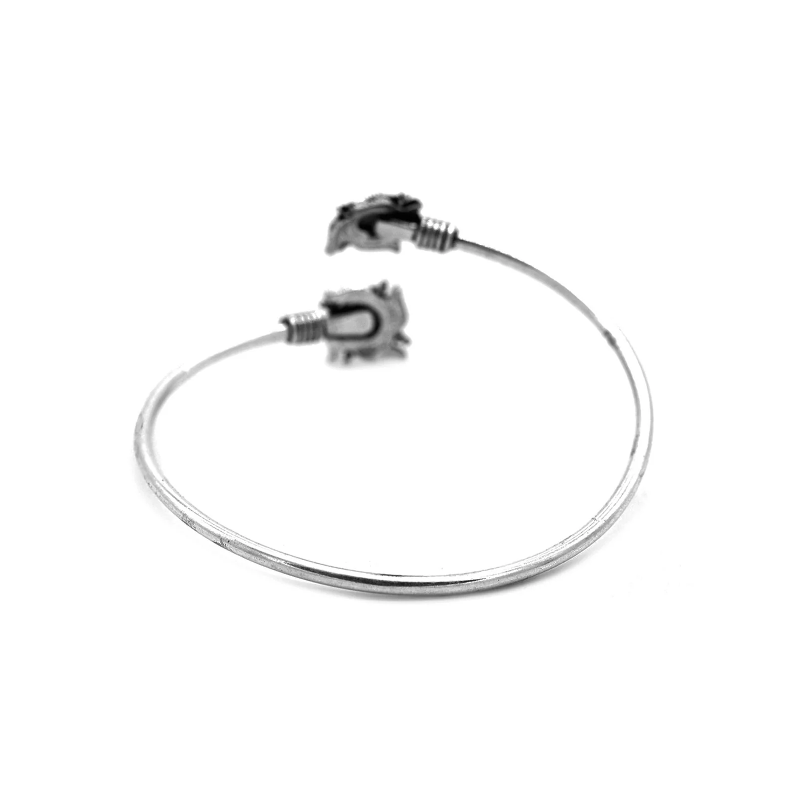 Aparna Red Flower Silver Oxidized Bracelet - Image 6
