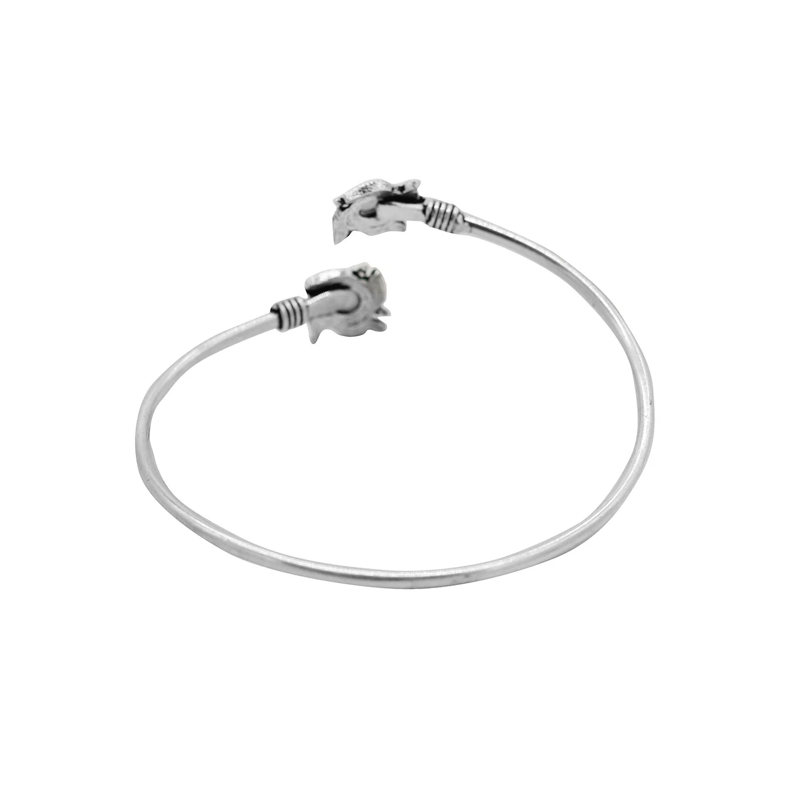 Aparna White Flower Silver Oxidized Bracelet - Image 6