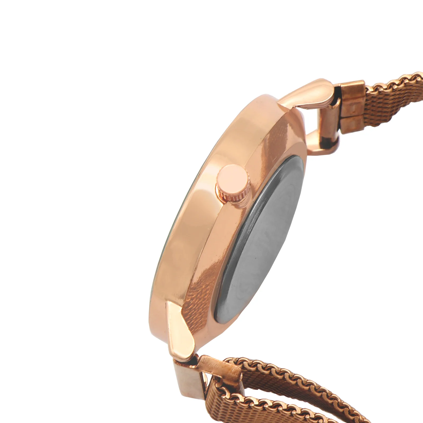 April Black Medium Dial Rose Gold Magnetic Strap Women's Watch - Image 3